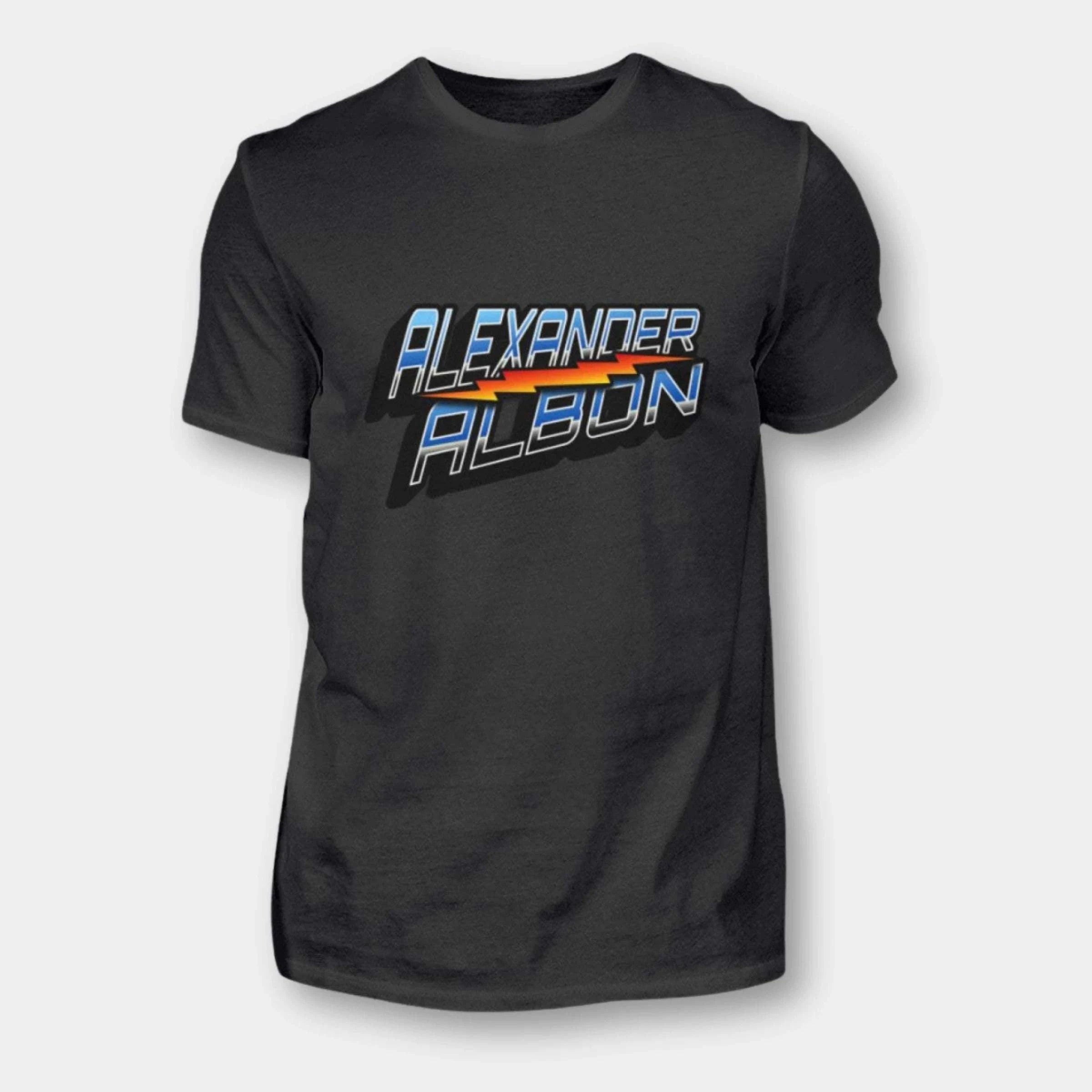 Alexander Albon - Herren Shirt Herren Basic T-Shirt Novawear Black XS