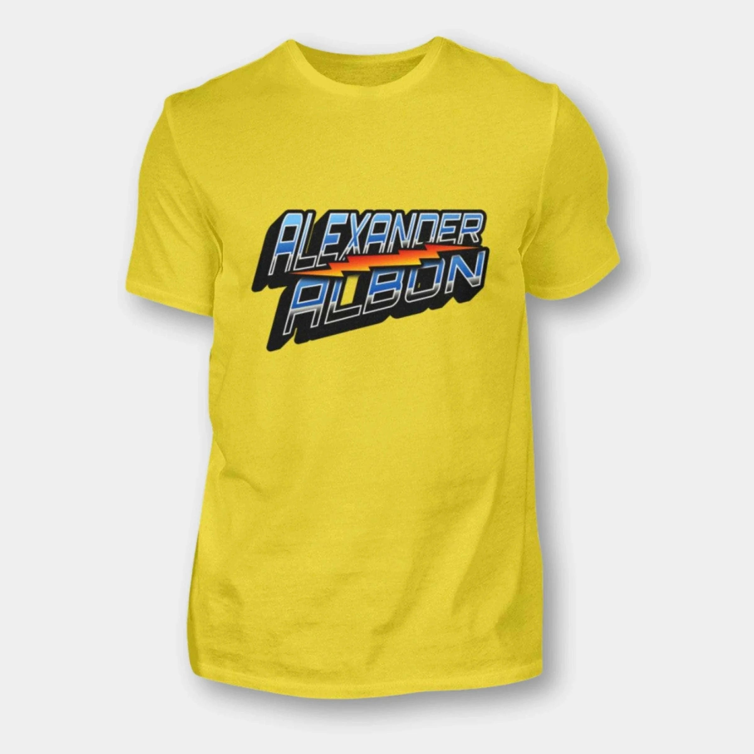 Alexander Albon - Herren Shirt Herren Basic T-Shirt Novawear Gold XS