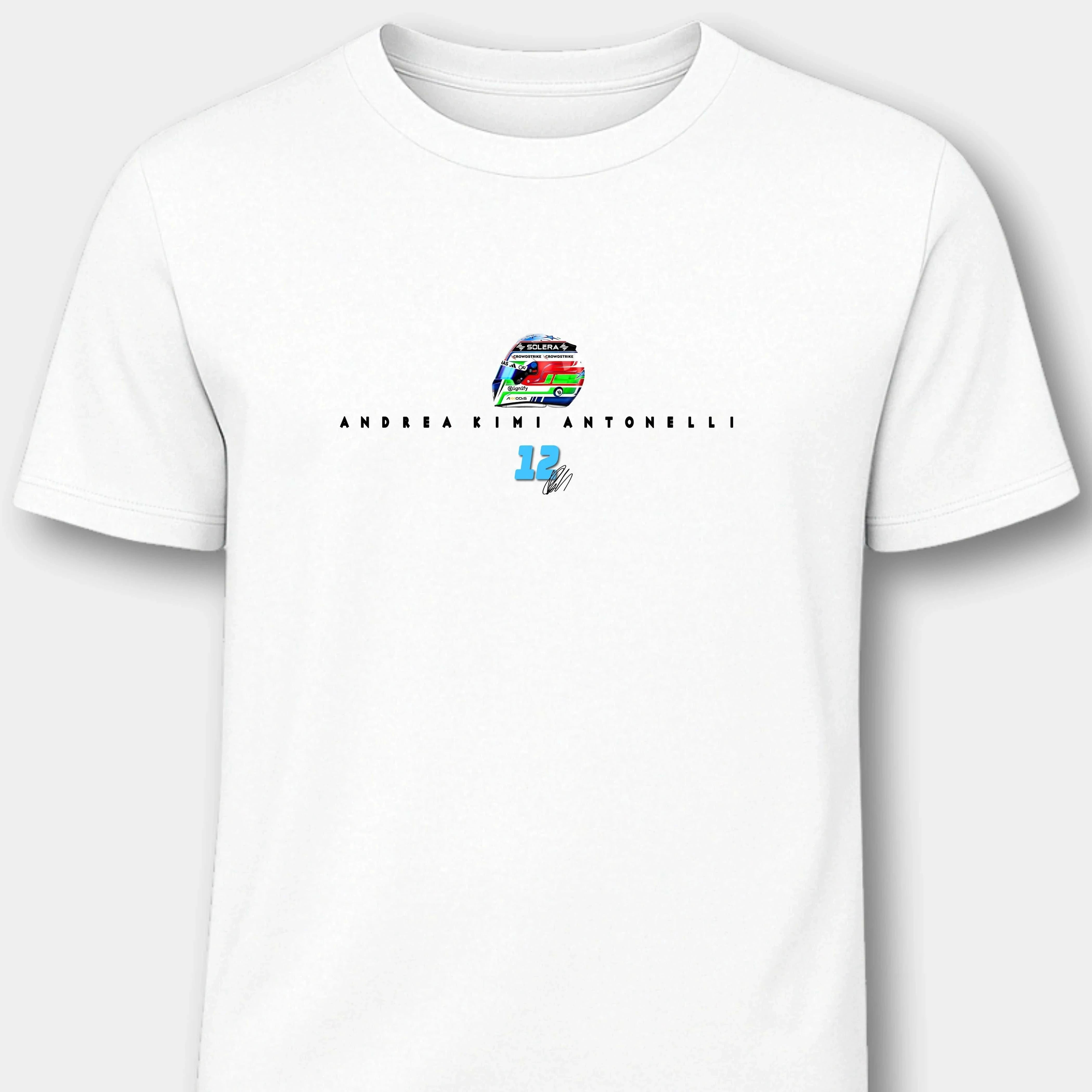 Andrea Kimi Antonelli Mercedes - Herren Shirt Herren Basic T-Shirt Novawear White S