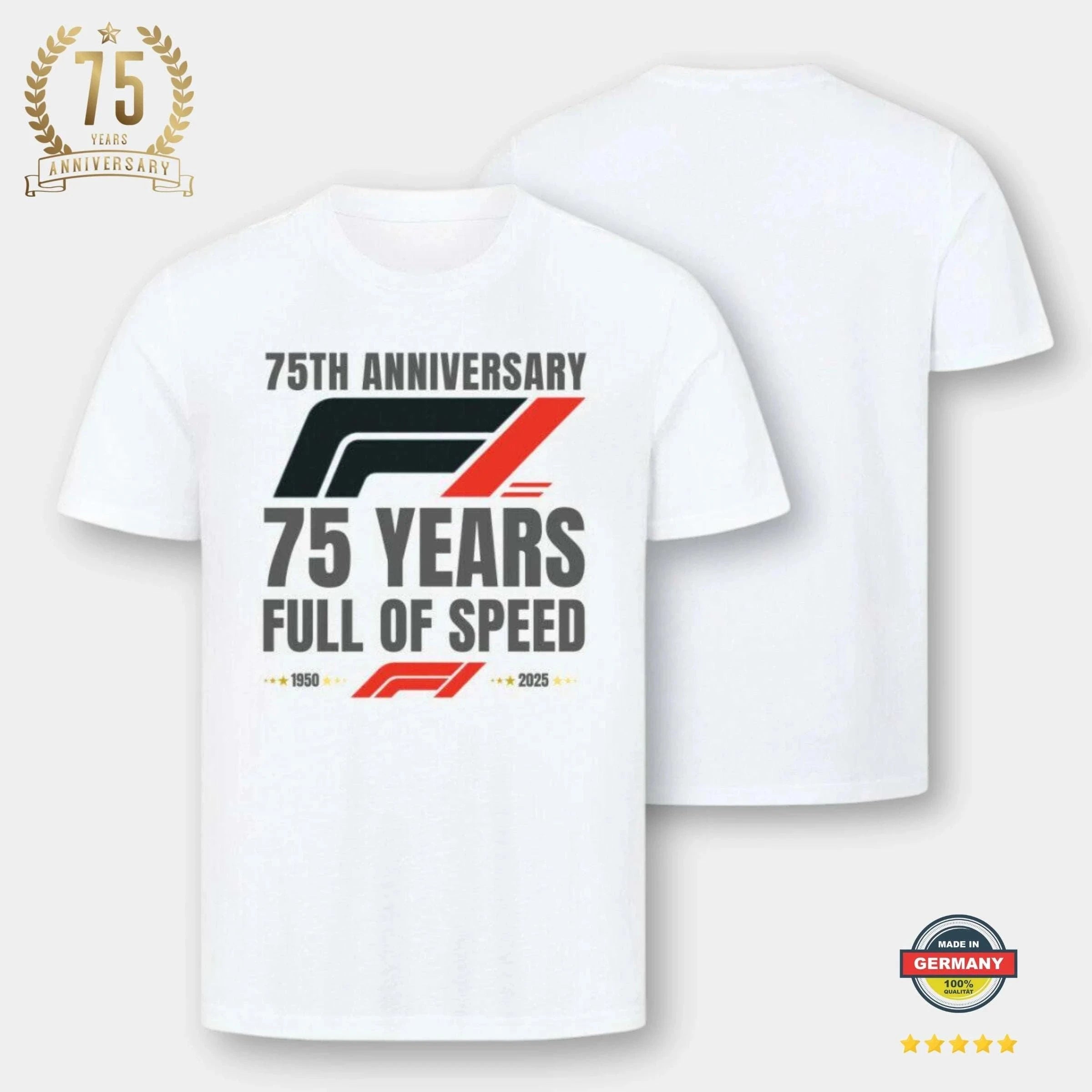 🏁 F1™ 75th Anniversary Shirt – Limited Edition für echte Racing-Fans | NOVAWEAR® T-Shirt Novawear S Weiß