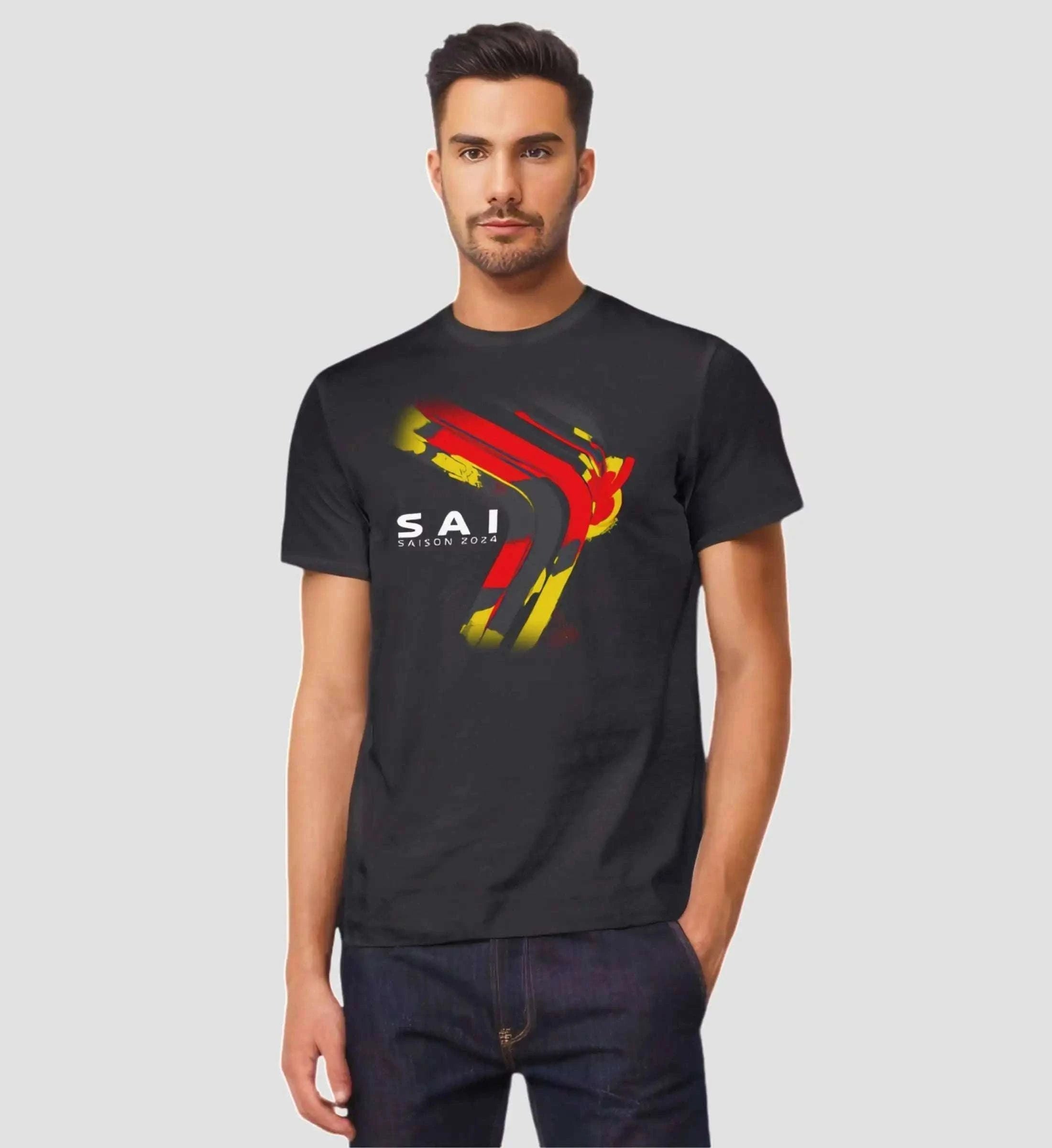 F1 Racing Carlos Sainz 2024 Limited Edition - Herren Shirt T-Shirt Novawear Schwarz XS