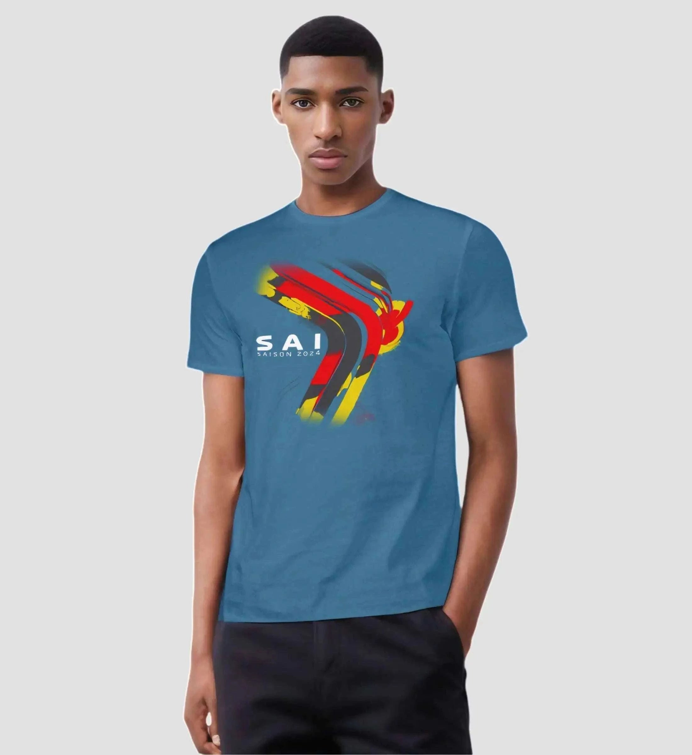 F1 Racing Carlos Sainz 2024 Limited Edition - Herren Shirt T-Shirt Novawear Steinblau XS