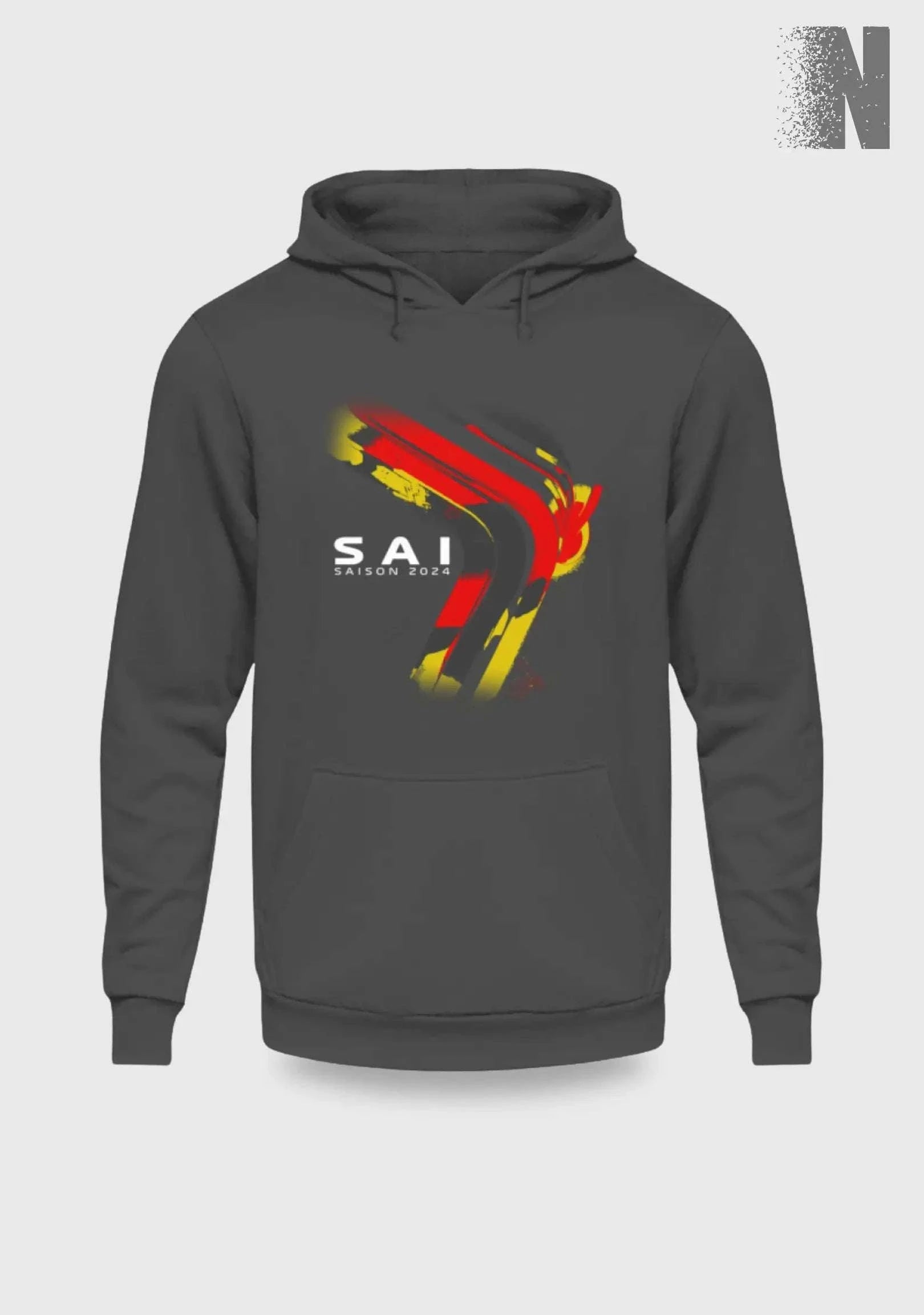 F1 Racing Carlos Sainz 2024 Limited Edition - Unisex Hoodie Kapuzenpullover Novawear Steel Grey (Solid) XS