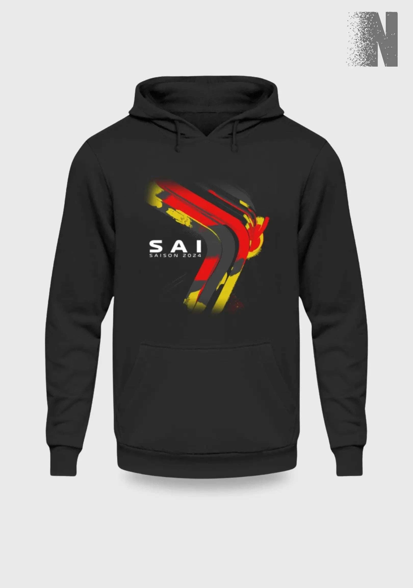 F1 Racing Carlos Sainz 2024 Limited Edition - Unisex Hoodie Kapuzenpullover Novawear Tief Schwarz XS