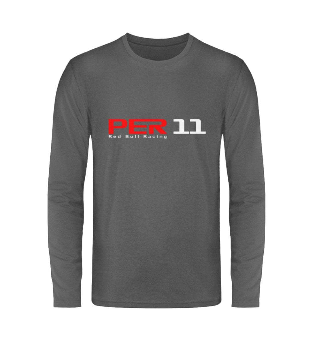 F1 Racing Sergio Perez 11 - Unisex Langarmshirt Langarmshirt Novawear Dunkelgrau S