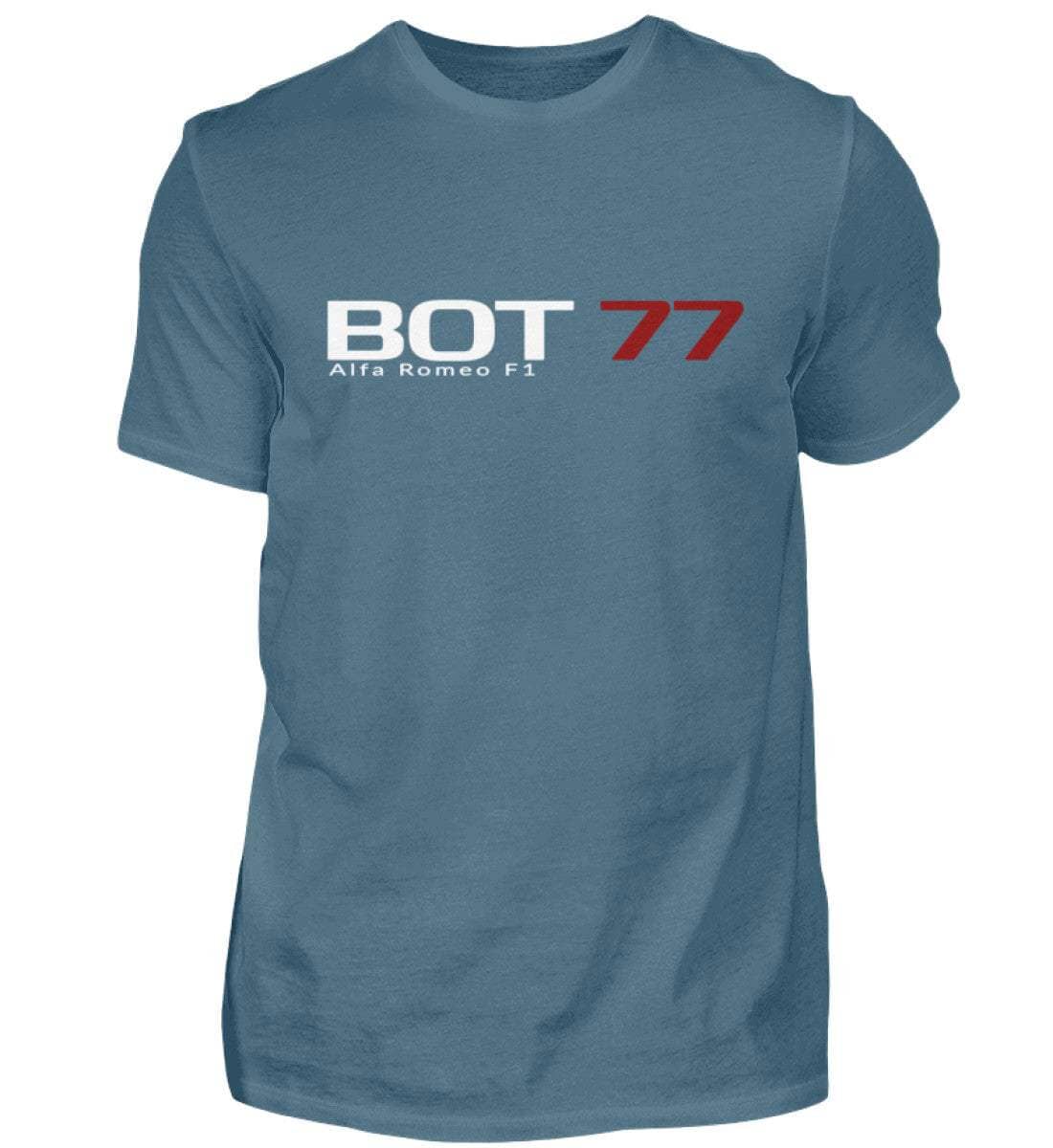 F1 Racing Valtteri Bottas 77 - Unisex Shirt T-Shirt Novawear Steinblau XS