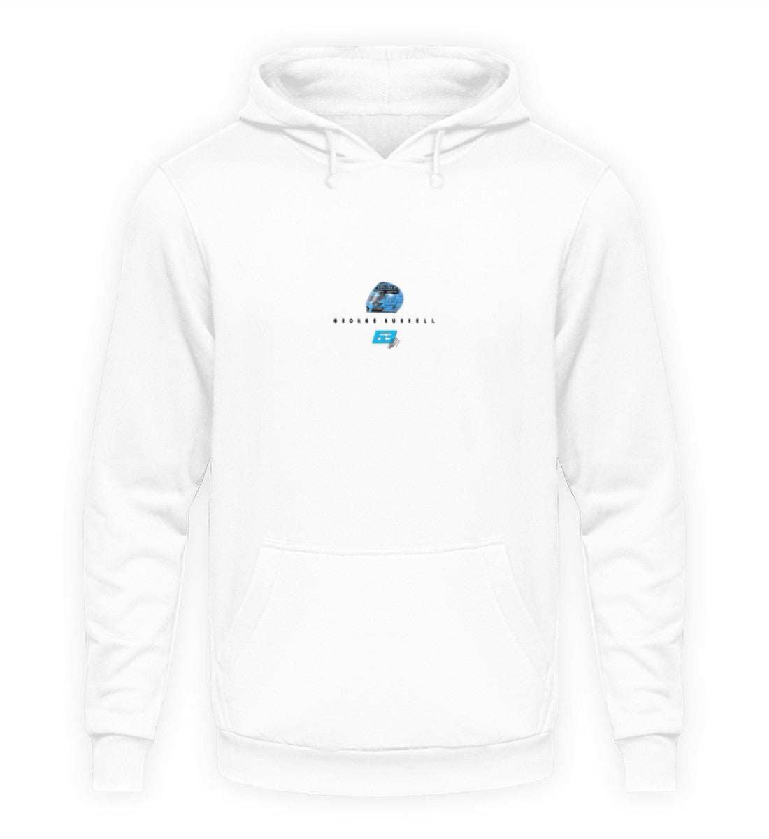 George Russell Mercedes - Unisex Kapuzenpullover Hoodie Unisex Hoodie Novawear Arctic White XS