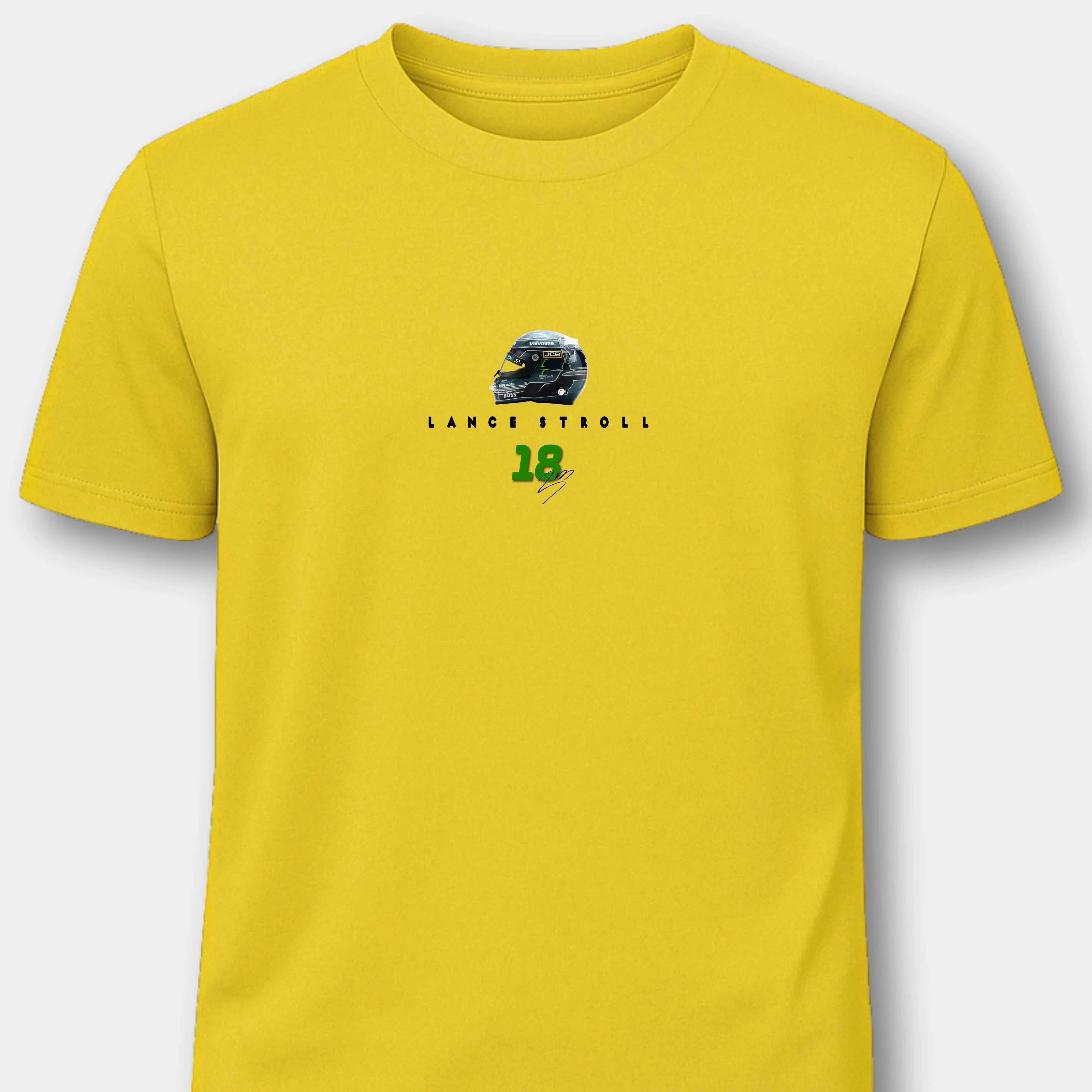 Lance Stroll Aston Martin - Herren Shirt T-Shirts Novawear Gold XS