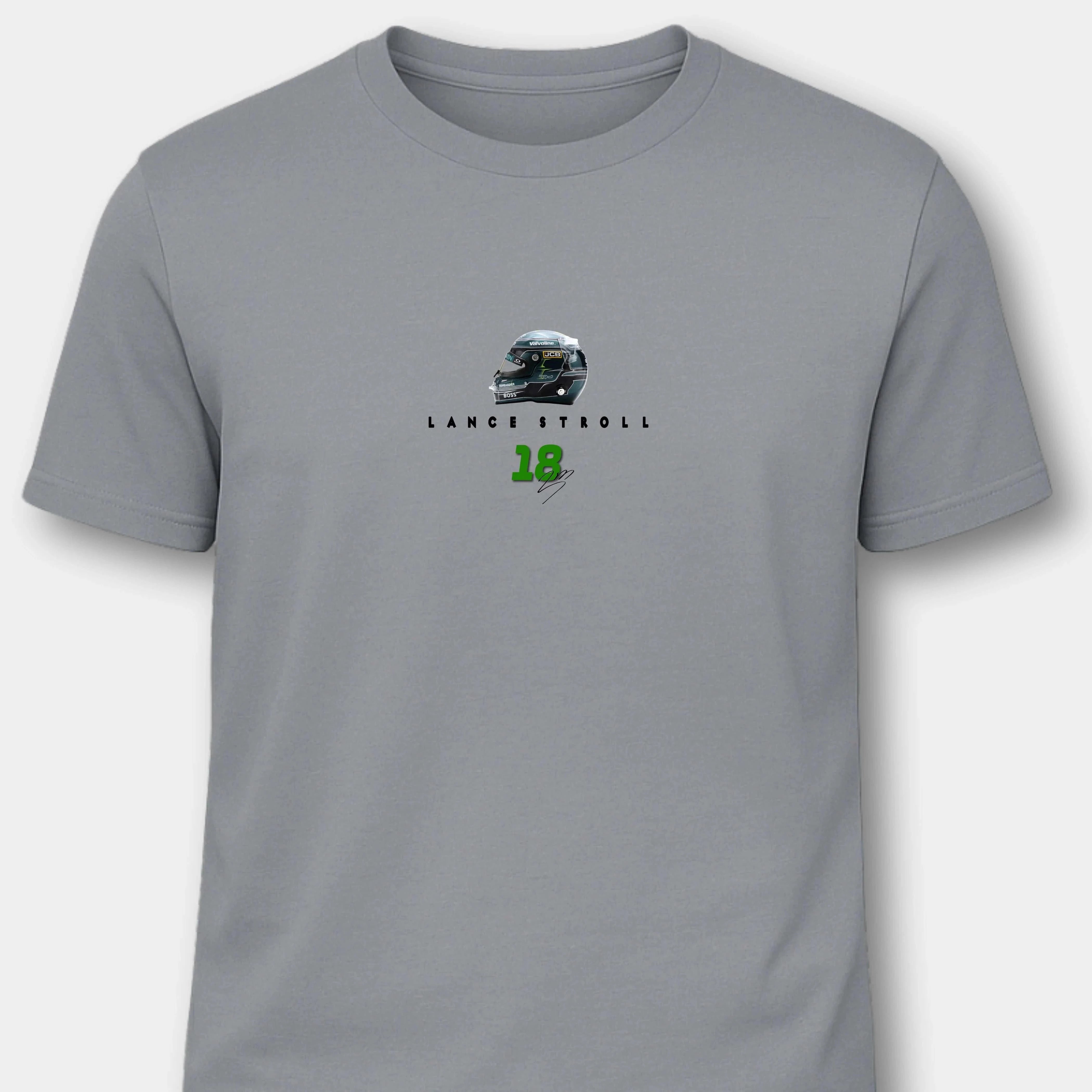 Lance Stroll Aston Martin - Herren Shirt T-Shirts Novawear Pacific Grey S