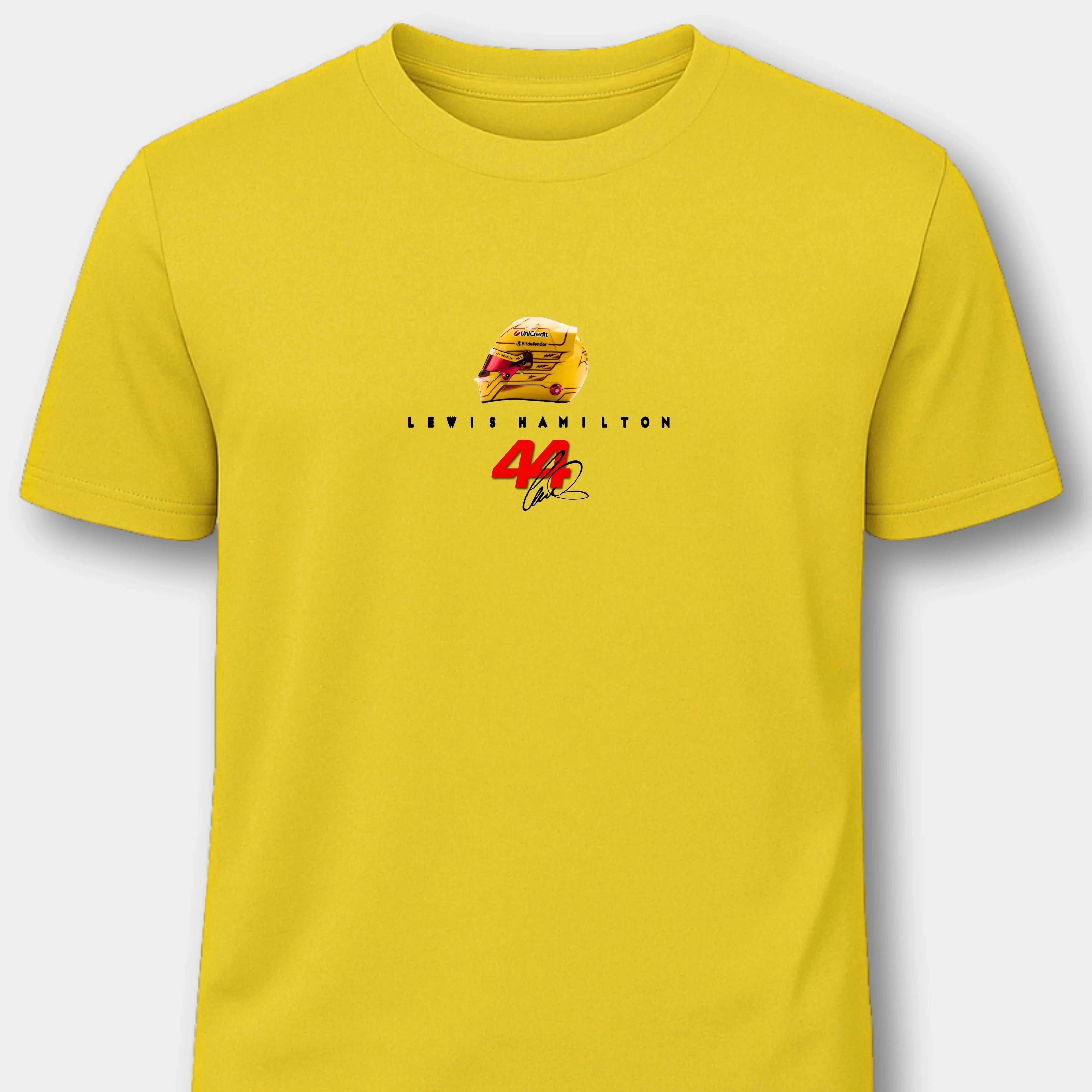 Lewis Hamilton Ferrari - Herren Shirt T-Shirts Novawear Gold S