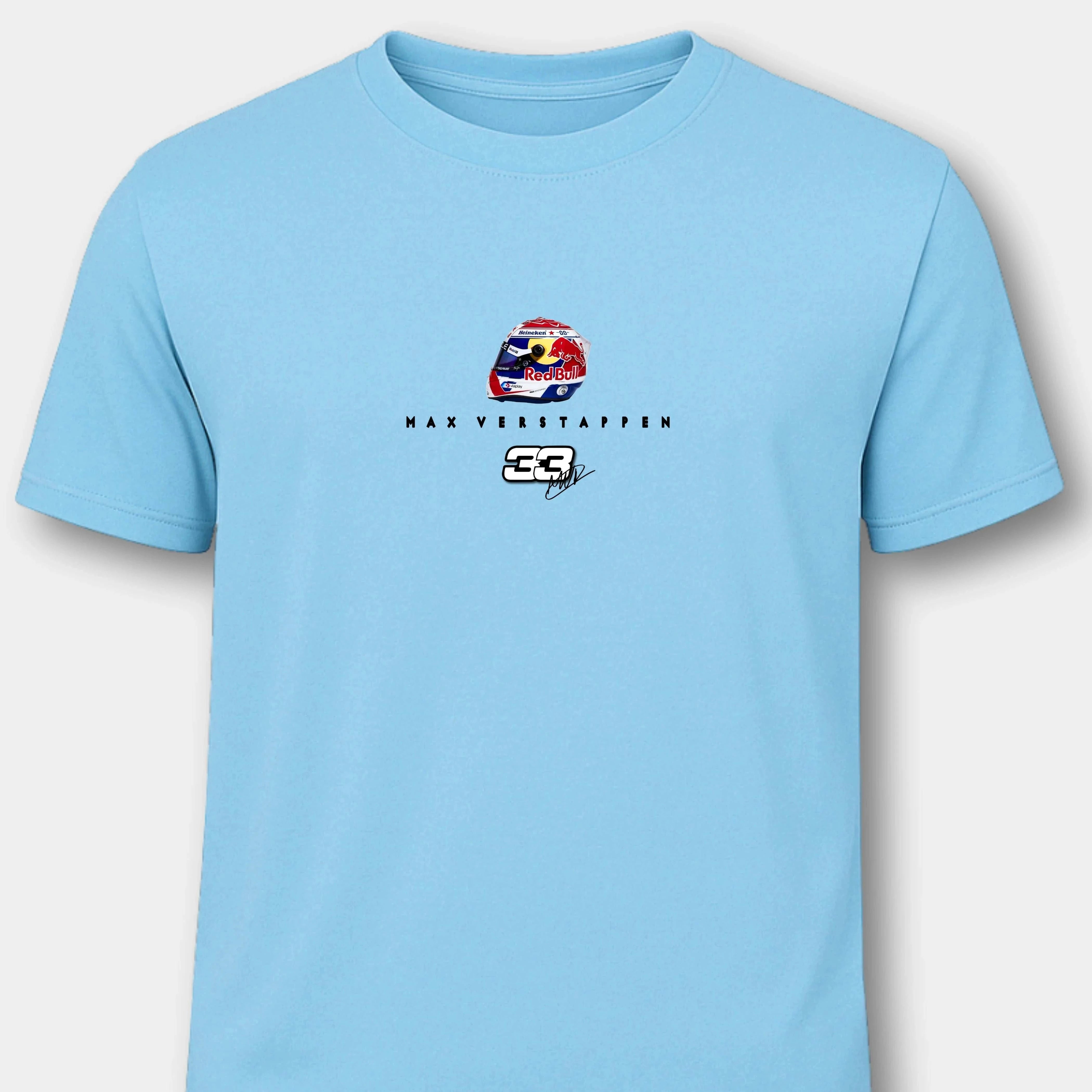 Max Verstappen Red Bull Racing - Herren Shirt T-Shirts Novawear Sky Blue S