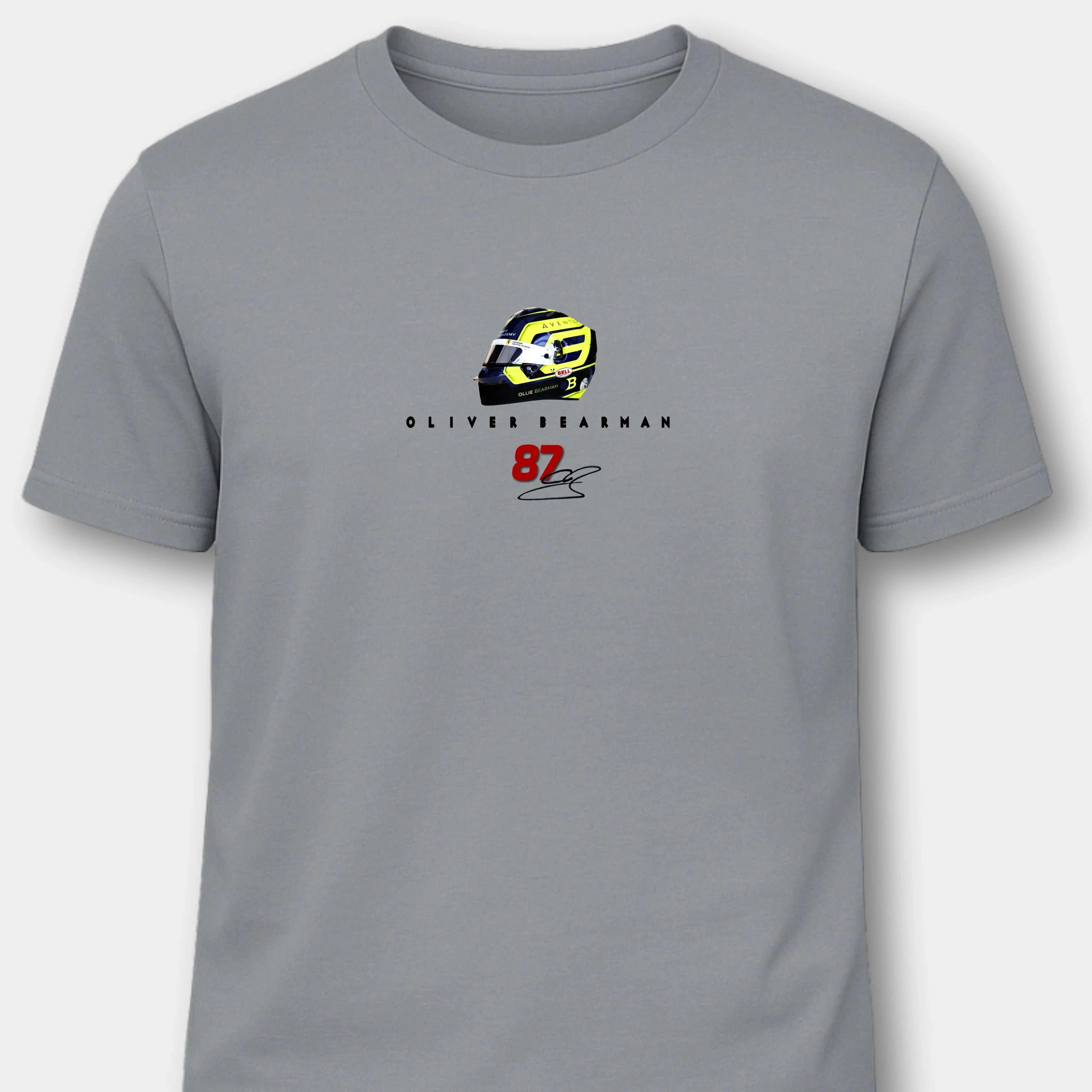 Oliver Bearman Haas F1 - Herren Shirt T-Shirts Novawear Pacific Grey S