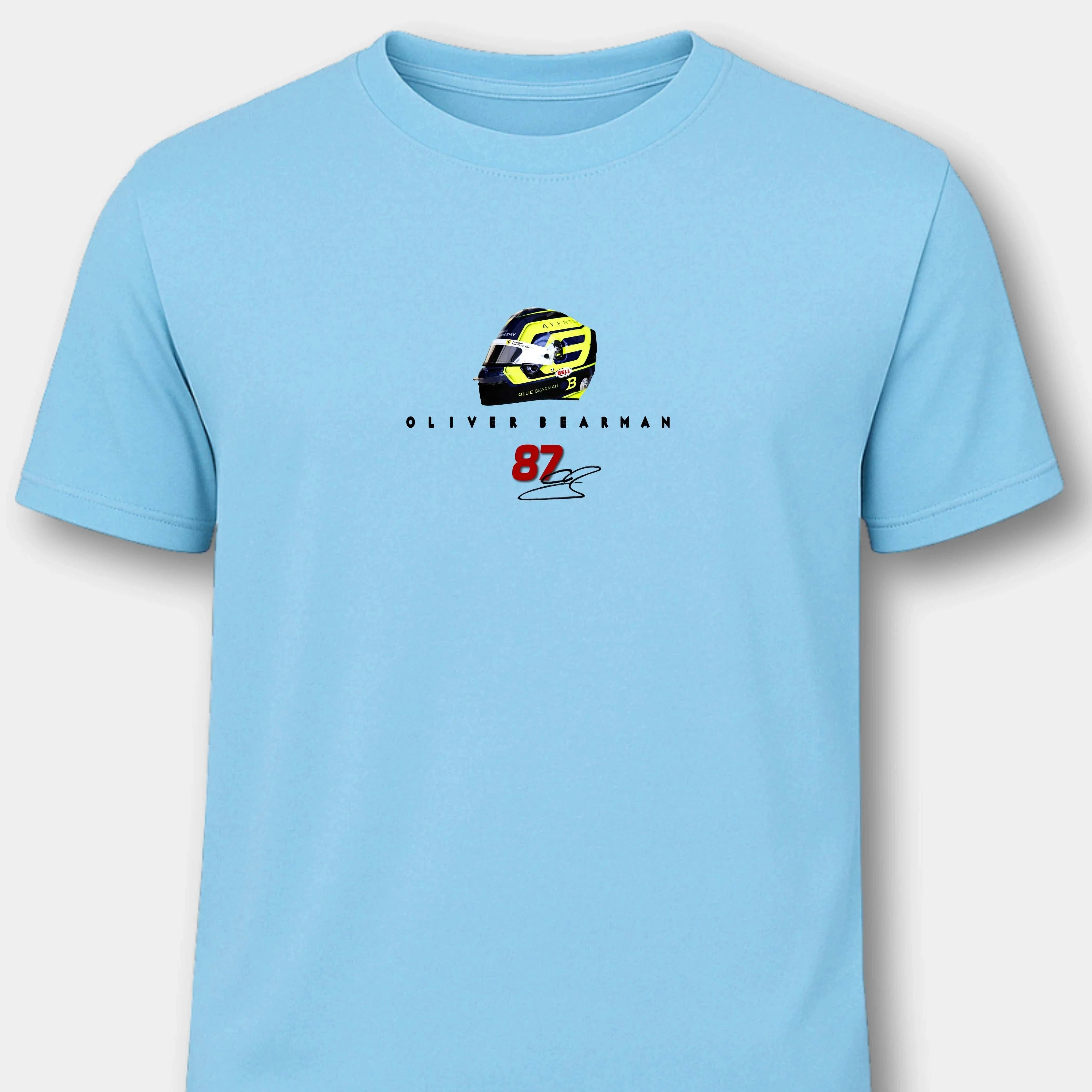 Oliver Bearman Haas F1 - Herren Shirt T-Shirts Novawear Sky Blue S