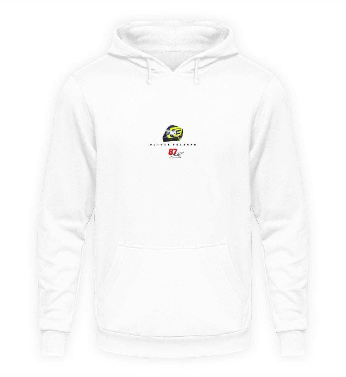 Oliver Bearman Haas F1 - Unisex Kapuzenpullover Hoodie Unisex Hoodie Novawear Arctic White XS