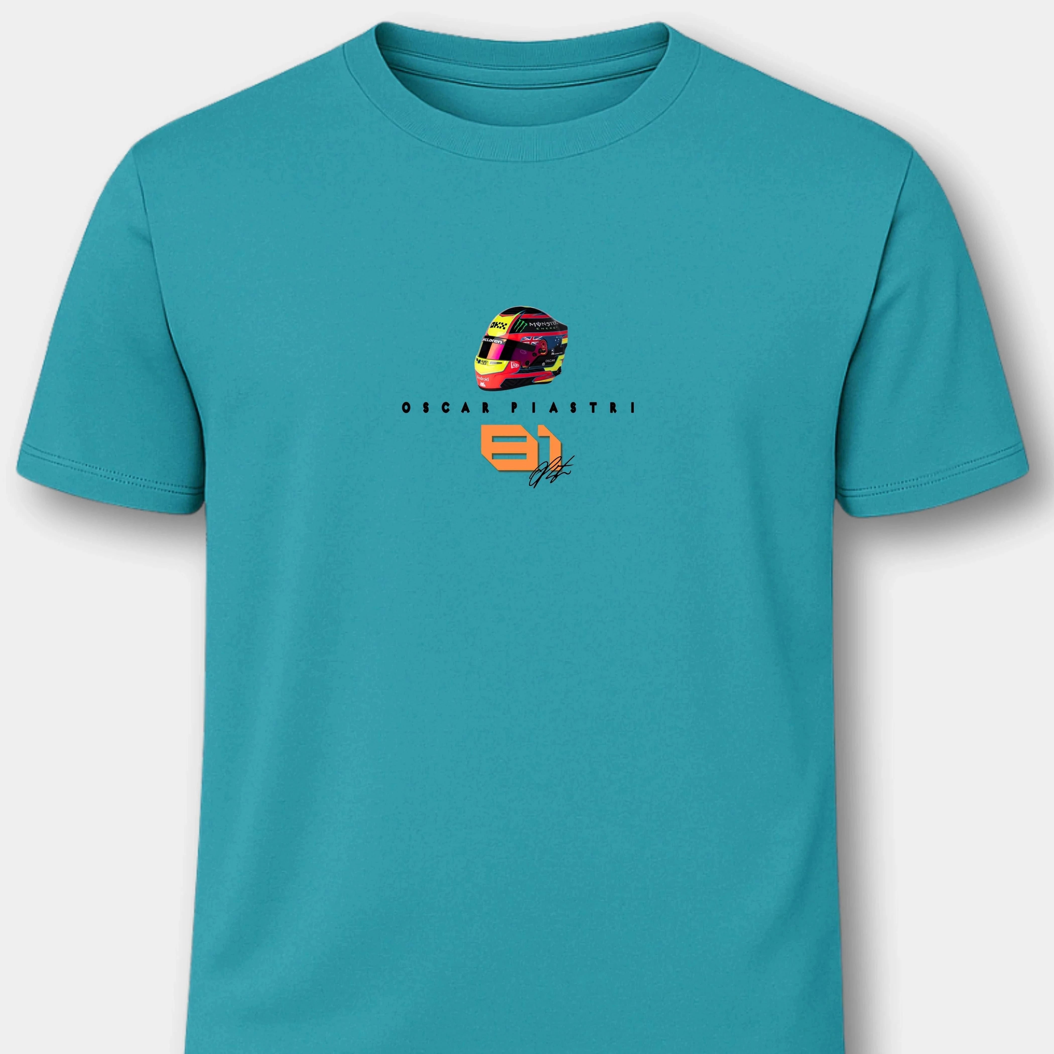Oscar Piastri McLaren Technology - Herren Shirt T-Shirts Novawear Diva Blue S
