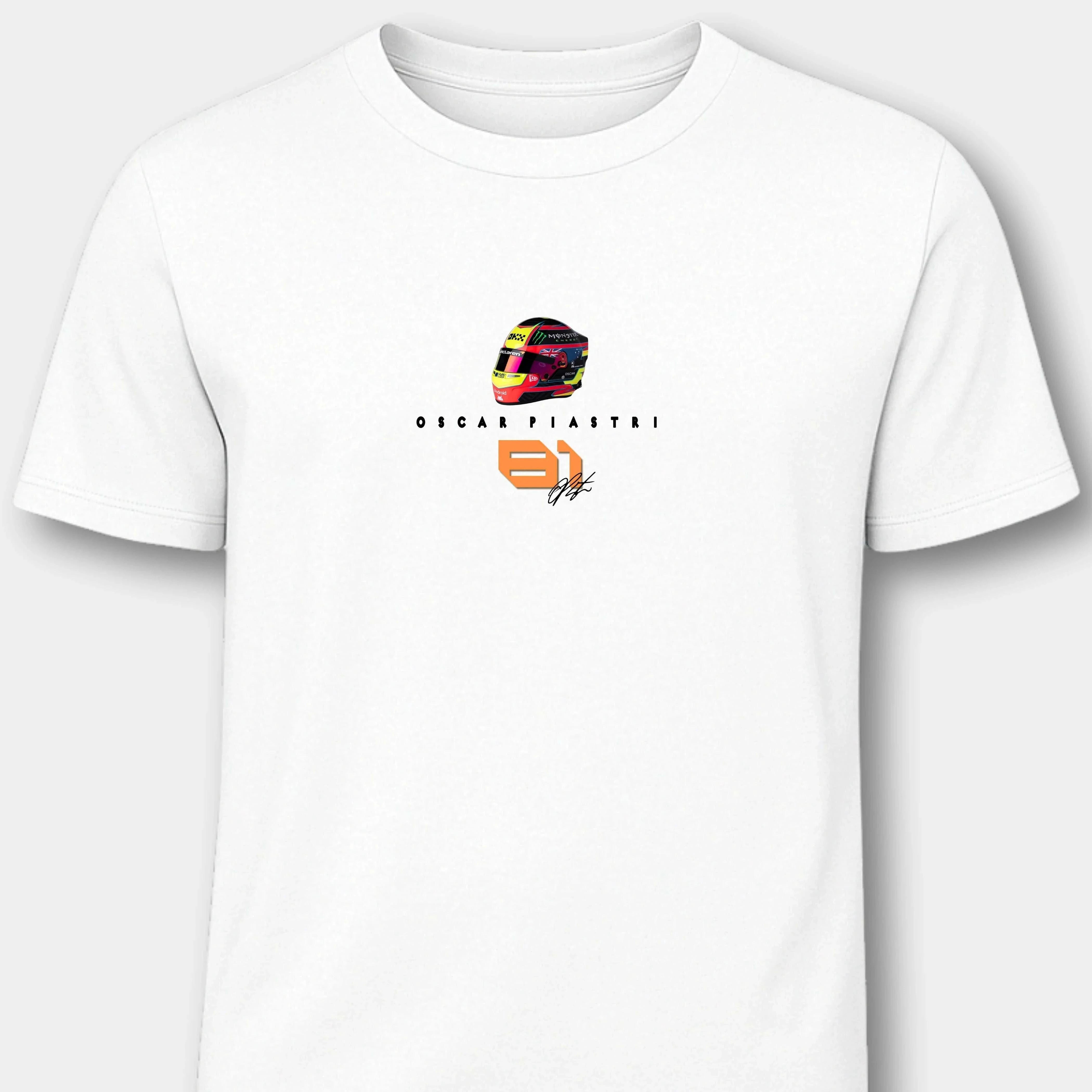 Oscar Piastri McLaren Technology - Herren Shirt T-Shirts Novawear White S