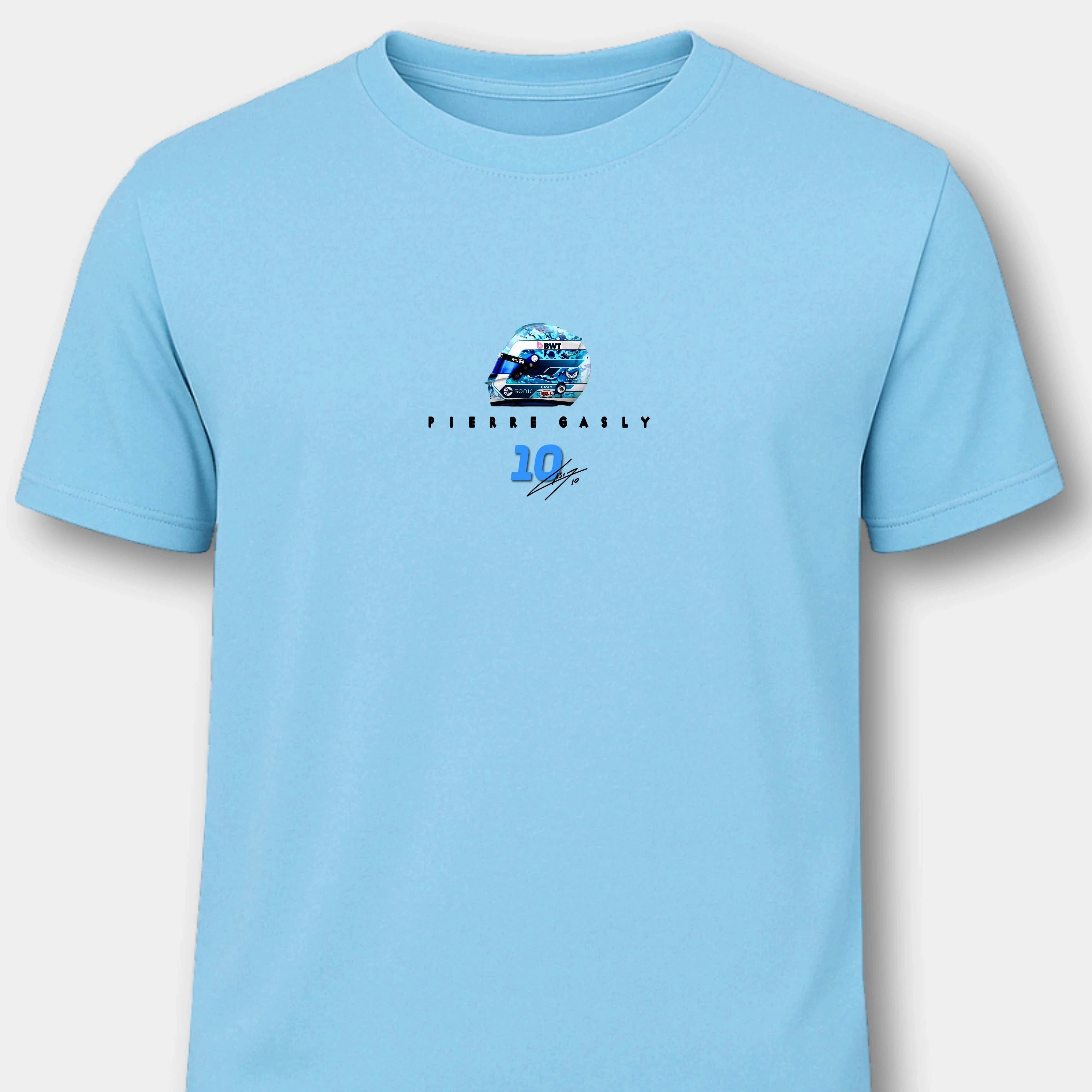 Pierre Gasly Alpine F1 - Herren Shirt T-Shirts Novawear Sky Blue XS