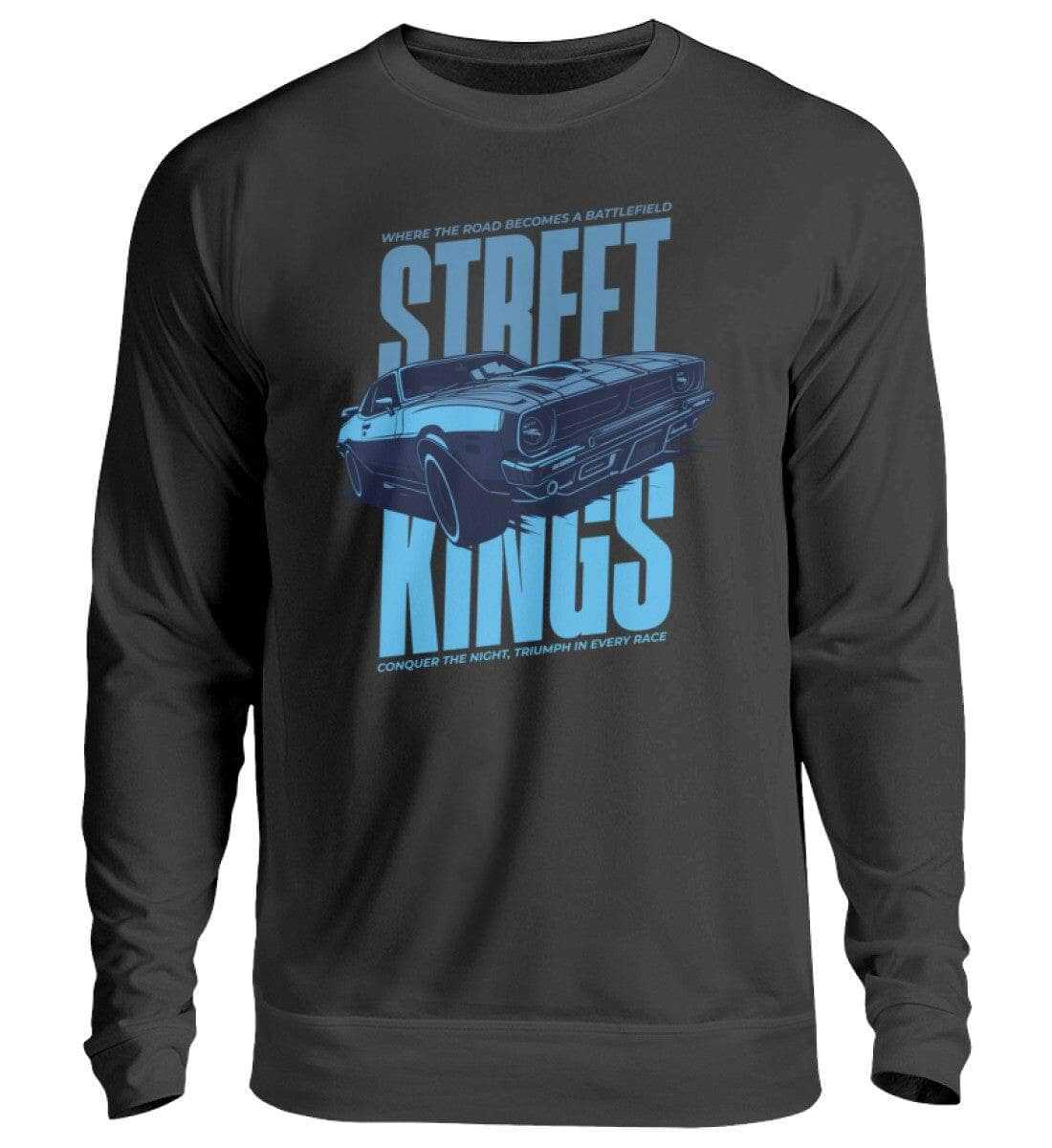 Street King - Unisex Pullover Sweatshirt Novawear Tief Schwarz XS