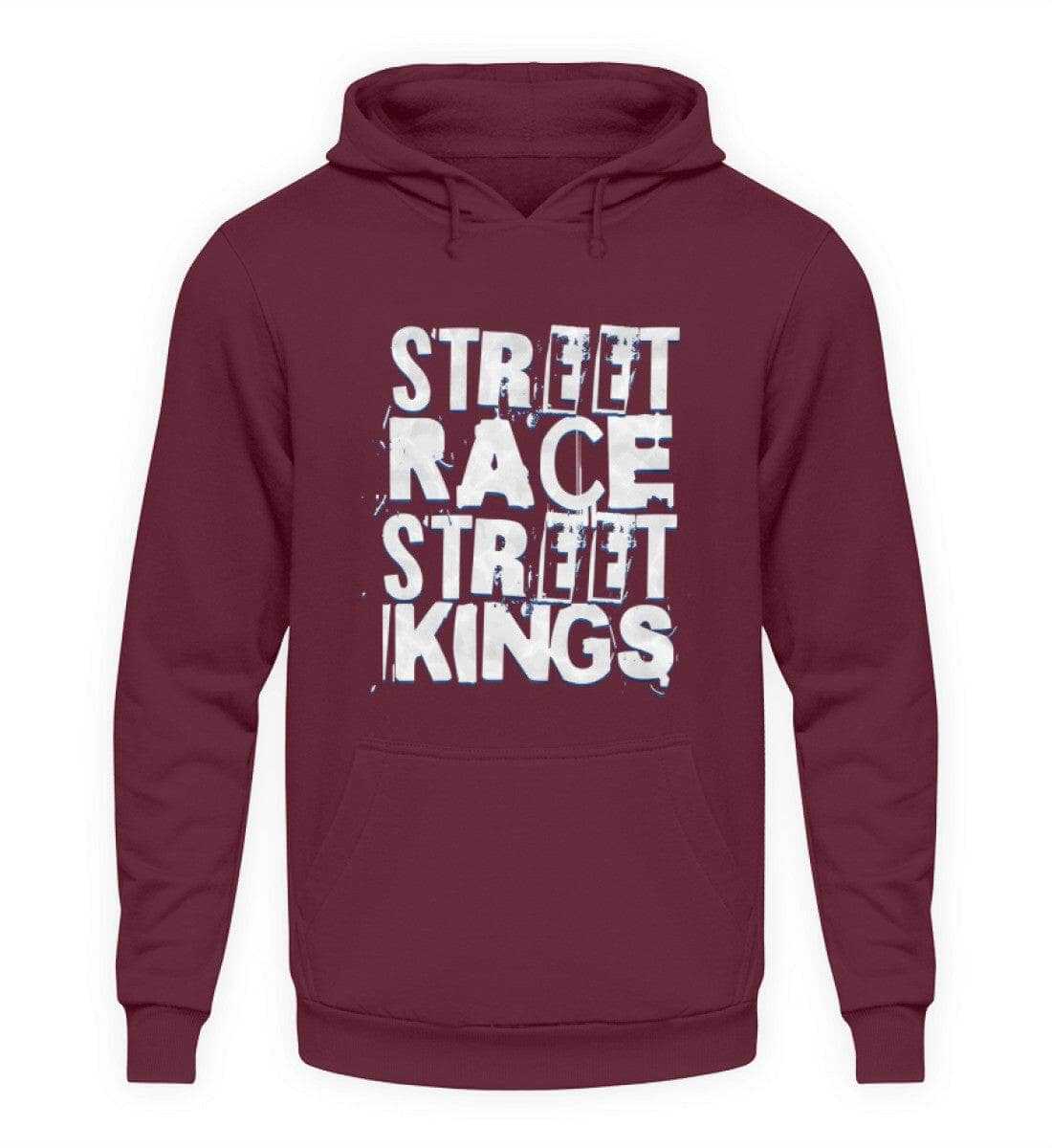 Street Race Street Kings - Unisex Hoodie Unisex Hoodie Novawear Burgundy XS