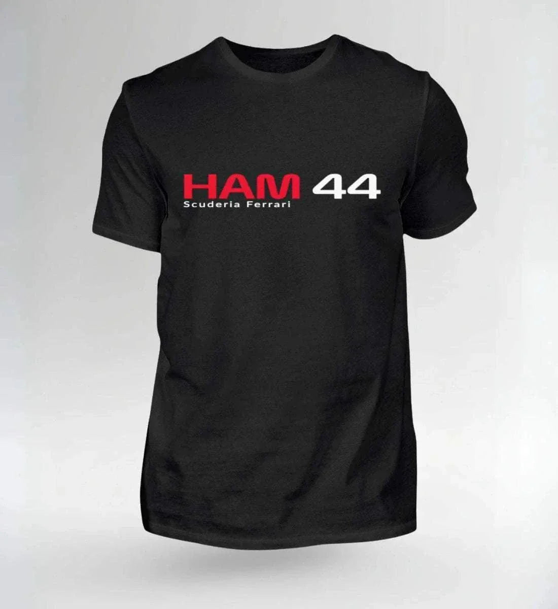 Schwarzes T-Shirt mit HAM 44 Scuderia Ferrari Aufdruck NOVAWEAR HAM 44 Fan Pack