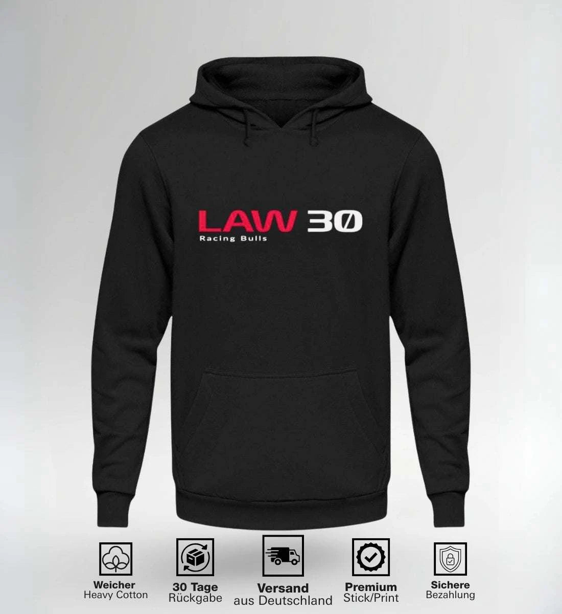 Image of NOVAWEAR LAW 30 Motorsport Hoodie – Limited Edition Streetwear