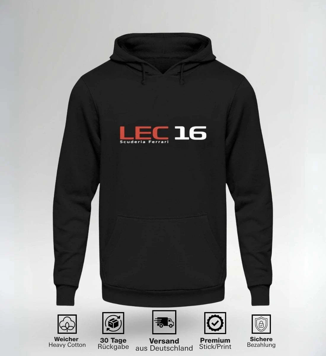 Image of F1 Racing Charles Leclerc 16 - Sweat à capuche unisexe
