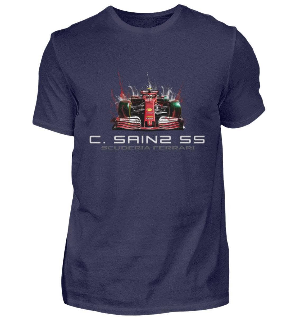 Carlos Sainz Scuderia Ferrari - Unisex Shirt T-Shirt Novawear Navy XS 