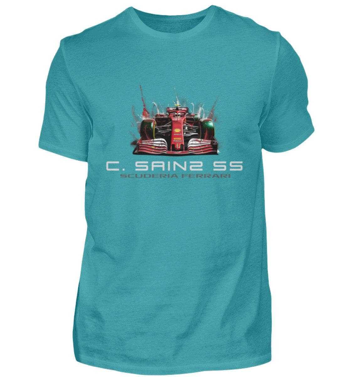 Carlos Sainz Scuderia Ferrari - Unisex Shirt T-Shirt Novawear Poolblau XS 