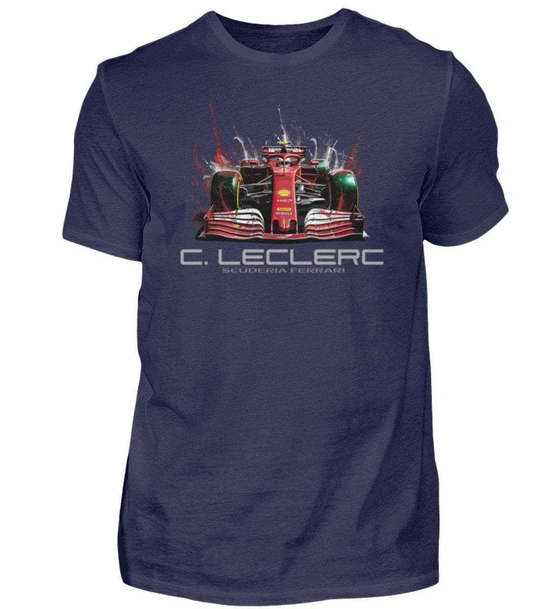 Charles Leclerc Scuderia Ferrari - Unisex Shirt T-Shirt Novawear Navy XS 