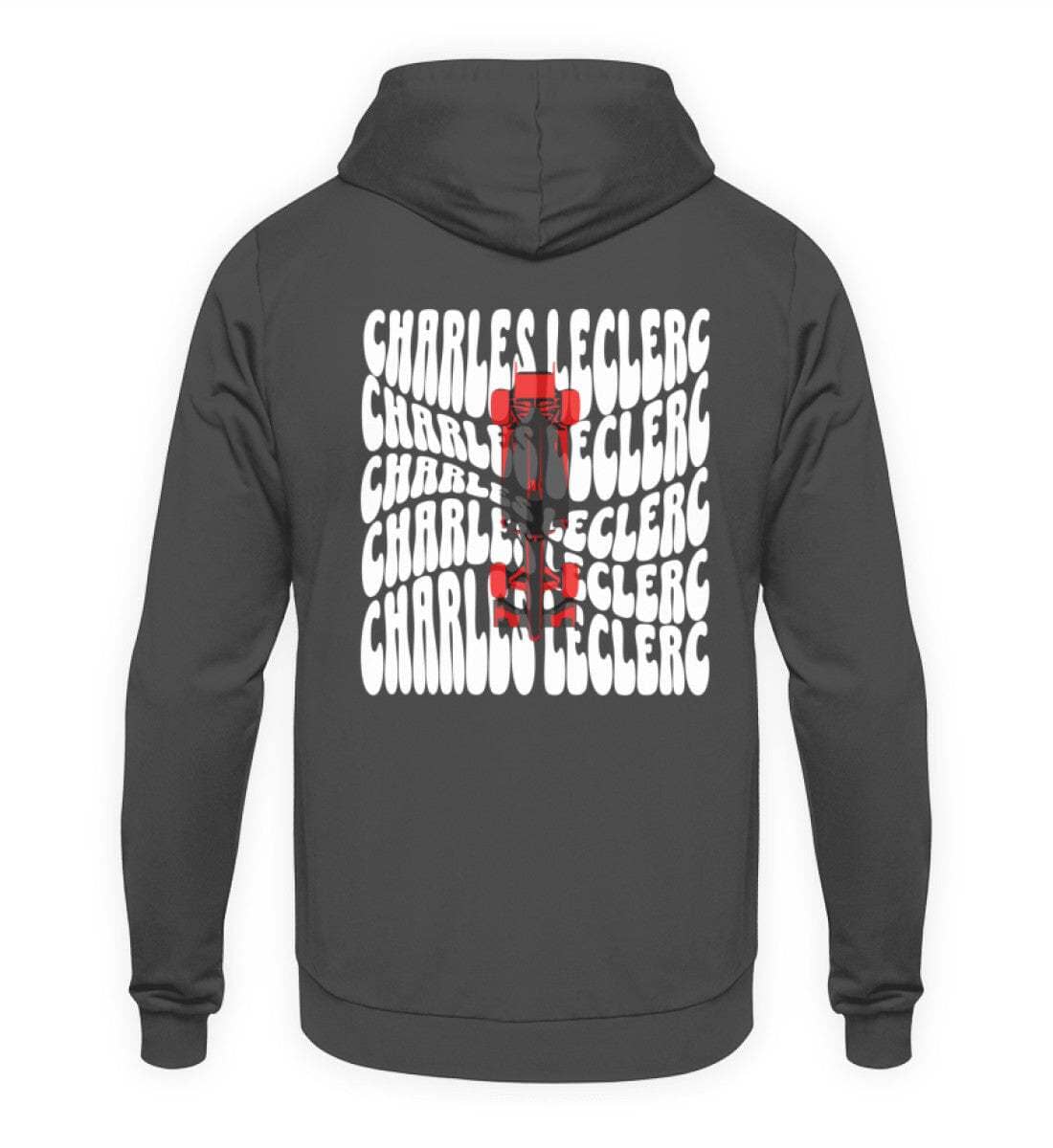 F1 Charles Leclerc Red Car | Limited Edition - Unisex Hoodie Hoodie Novawear Steel Grey (Solid) XS 