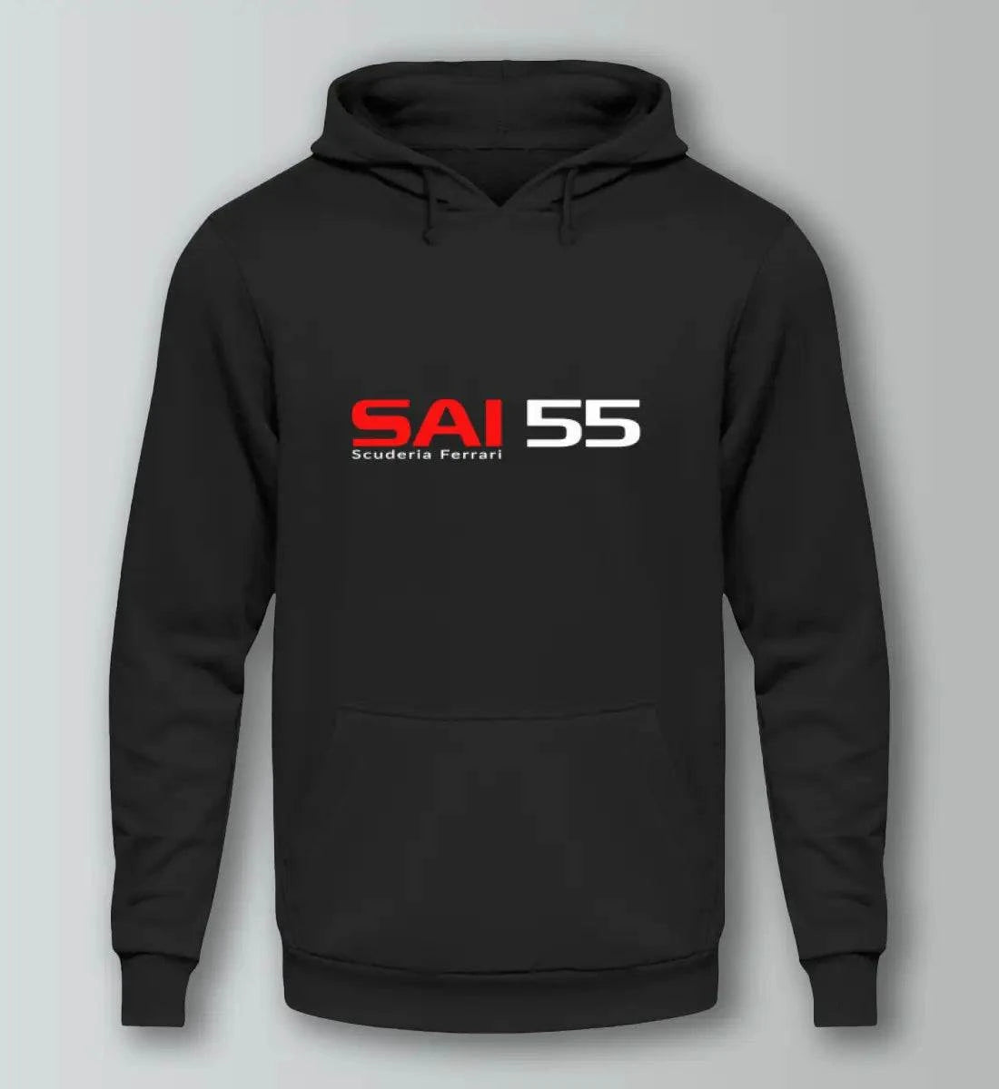 F1 Racing Carlos Sainz 55 - Unisex Hoodie Kapuzenpullover Novawear Tief Schwarz XS 