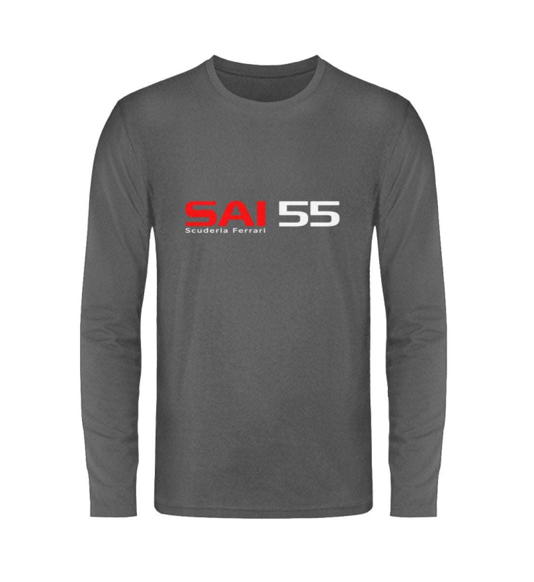 F1 Racing Carlos Sainz 55 - Unisex Langarmshirt Langarmshirt Novawear Dunkelgrau S 