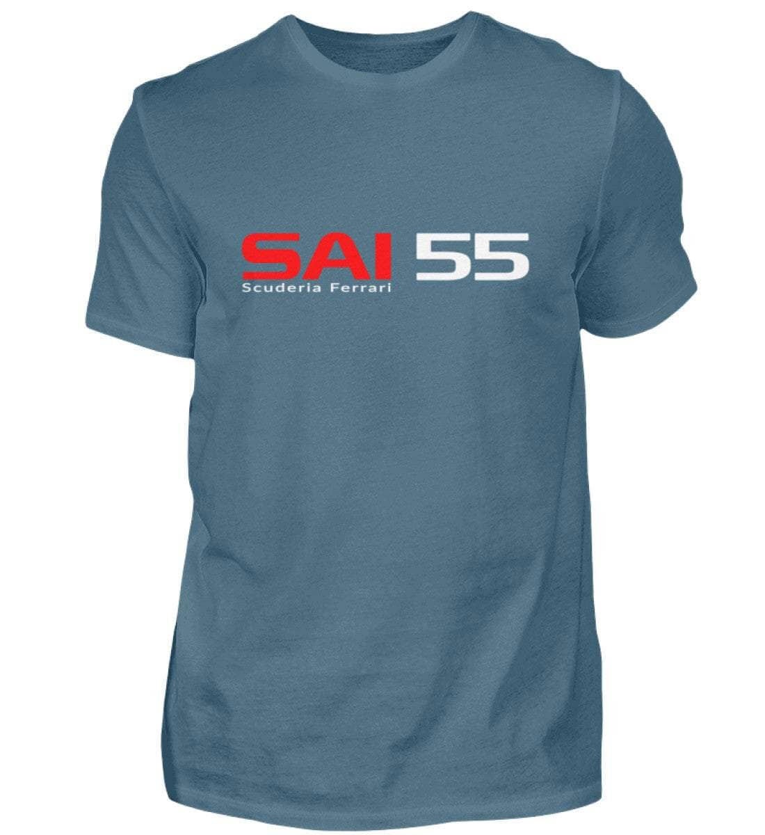 F1 Racing Carlos Sainz 55 - Unisex Shirt T-Shirt Novawear Steinblau XS 