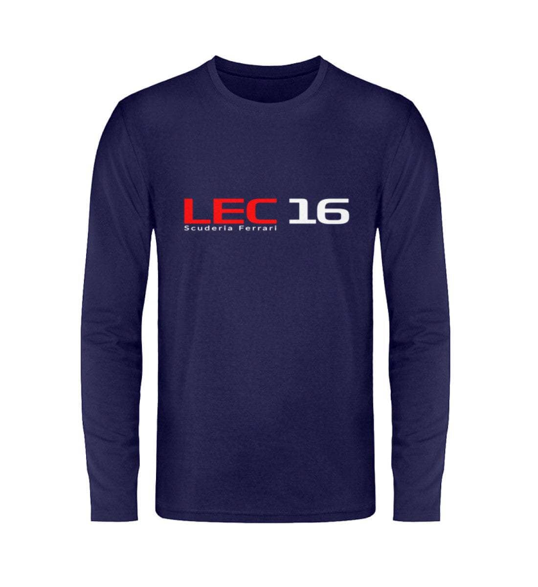 F1 Racing Charles Leclerc 16 - Unisex Langarmshirt Langarmshirt Novawear Navy S 