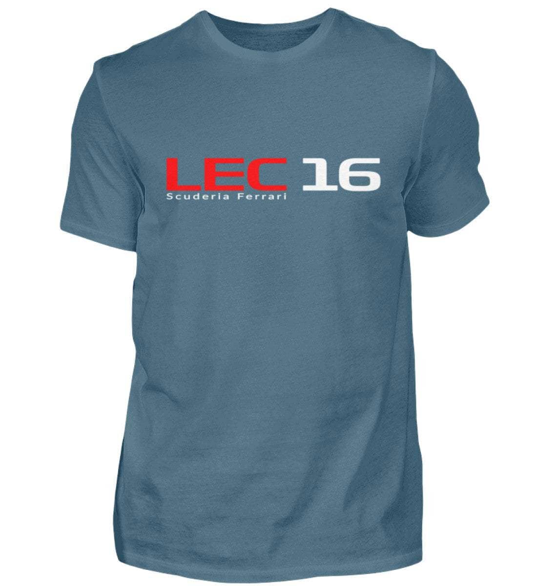 F1 Racing Charles Leclerc 16 - Unisex Shirt T-Shirt Novawear Steinblau XS 