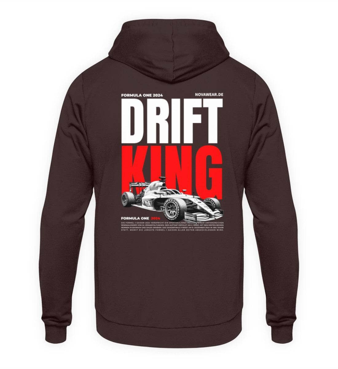 F1 Racing Drift King - Unisex Hoodie Unisex Hoodie Novawear Hot Chocolate S 