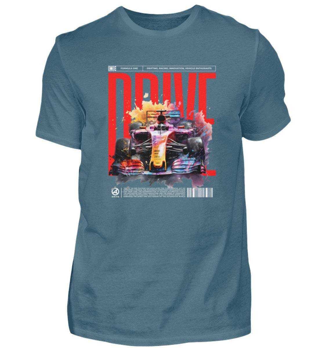 F1 Racing DRIVE - Herren Shirt T-Shirt Novawear Steinblau XS 