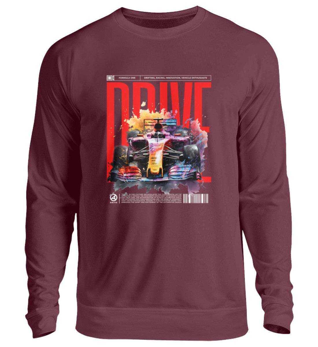 F1 Racing DRIVE - Unisex Pullover Sweatshirt Novawear Burgundy XS 