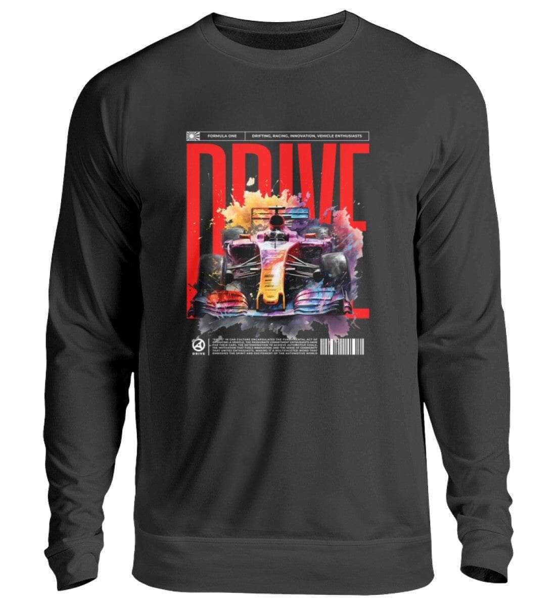 F1 Racing DRIVE - Unisex Pullover Sweatshirt Novawear Tief Schwarz XS 