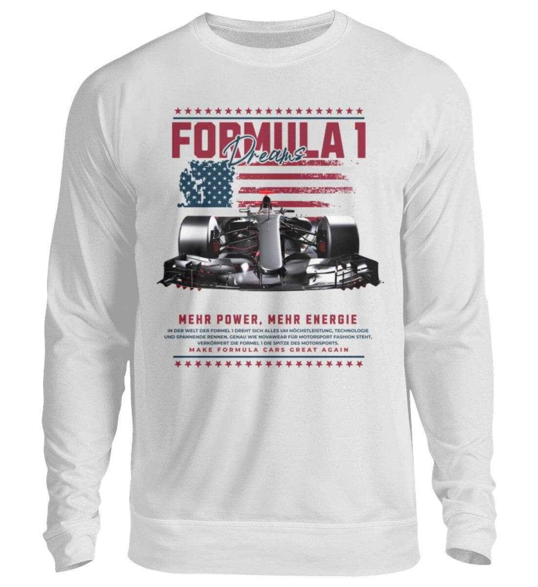 F1 Racing Formula Dream - Unisex Pullover Sweatshirt Novawear Heather Grey XS 