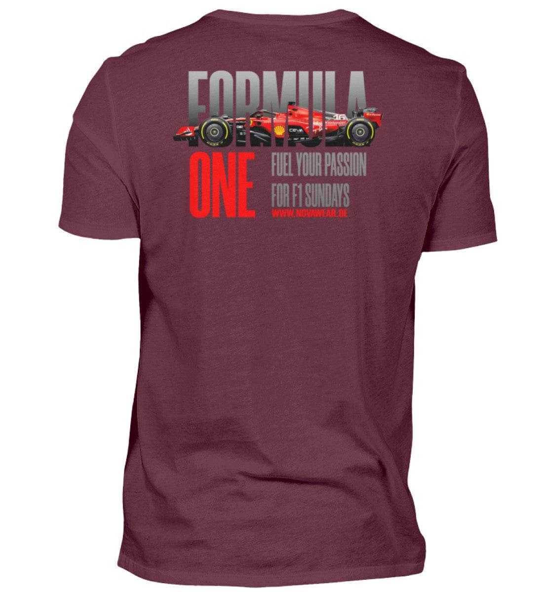 F1 Racing Fuel Your Passion Backside - Unisex Shirt T-Shirt Novawear Burgundy S 