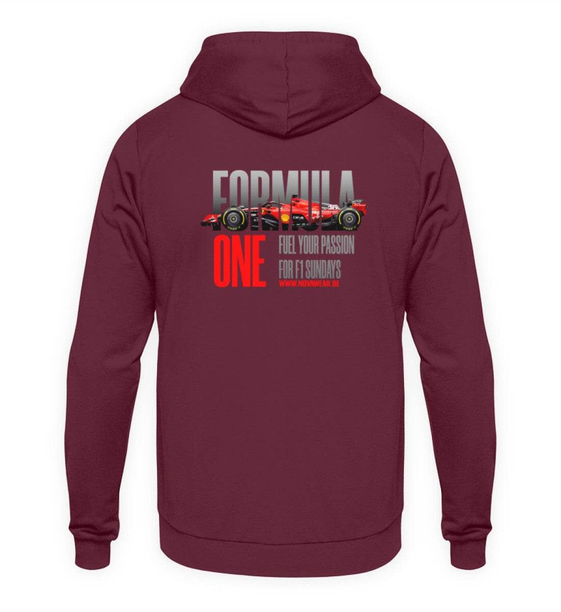 F1 Racing Fuel Your Passion - Unisex Hoodie Backside Hoodie Novawear Burgundy XS 