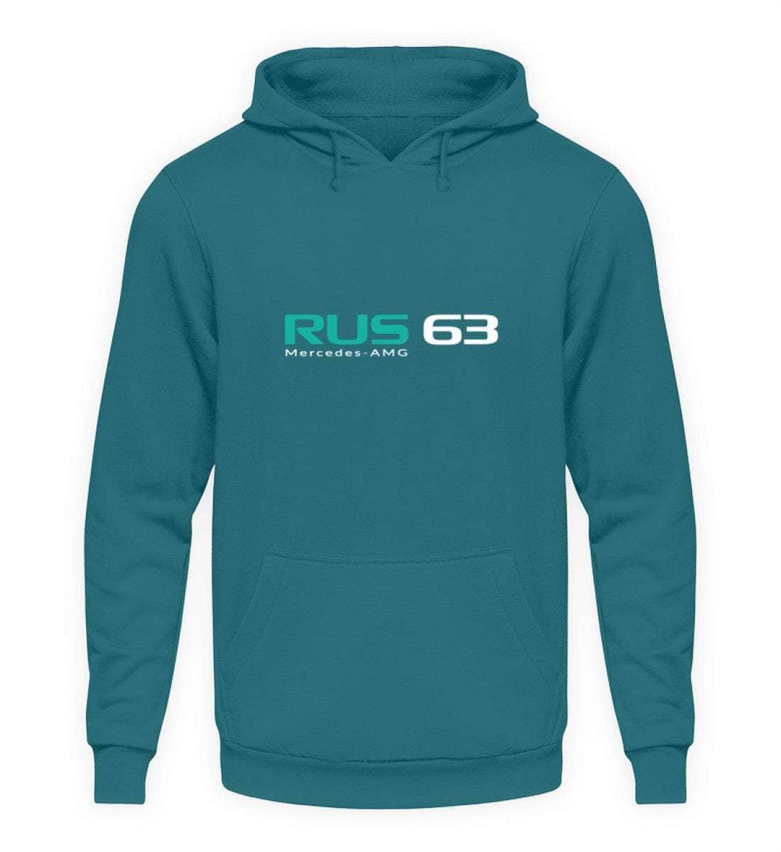 F1 Racing George Russell 63 - Unisex Hoodie Hoodie Novawear Airforce Blue XS 