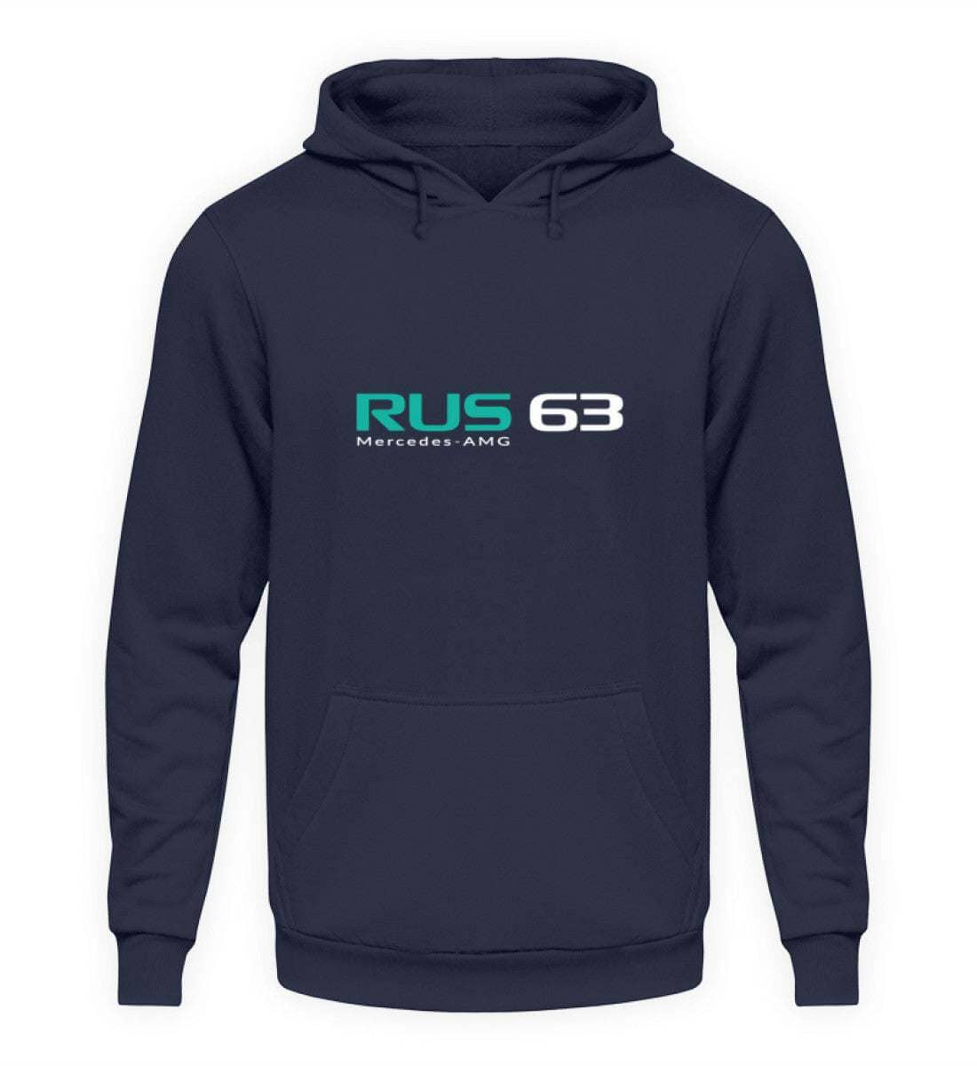 F1 Racing George Russell 63 - Unisex Hoodie Hoodie Novawear Oxford Navy XS 