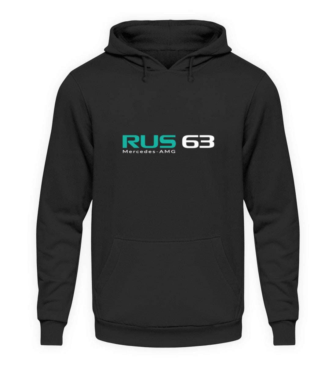 F1 Racing George Russell 63 - Unisex Hoodie Hoodie Novawear Tief Schwarz XS 