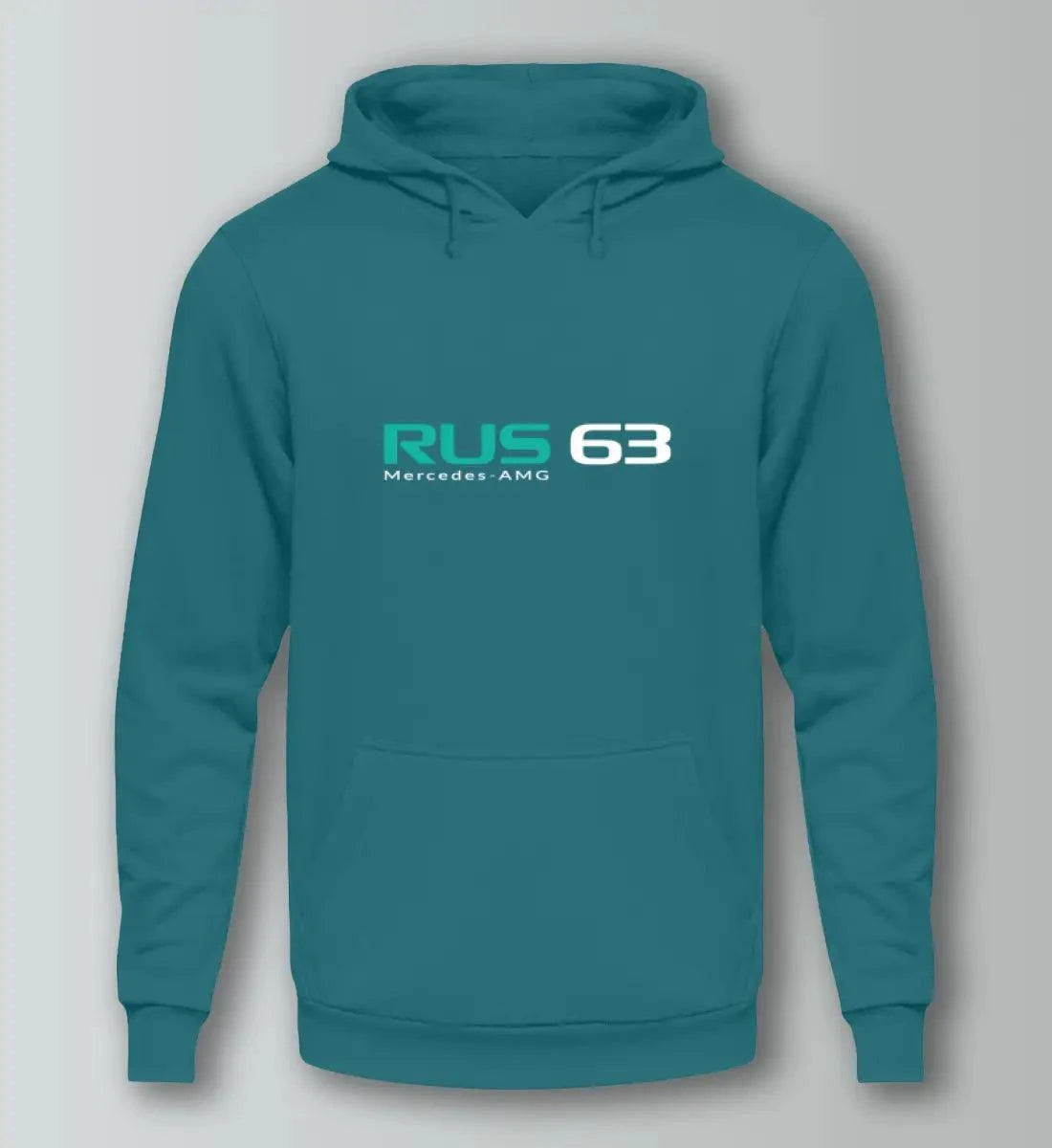 F1 Racing George Russell 63 - Unisex Hoodie Kapuzenpullover Novawear Airforce Blue XS 