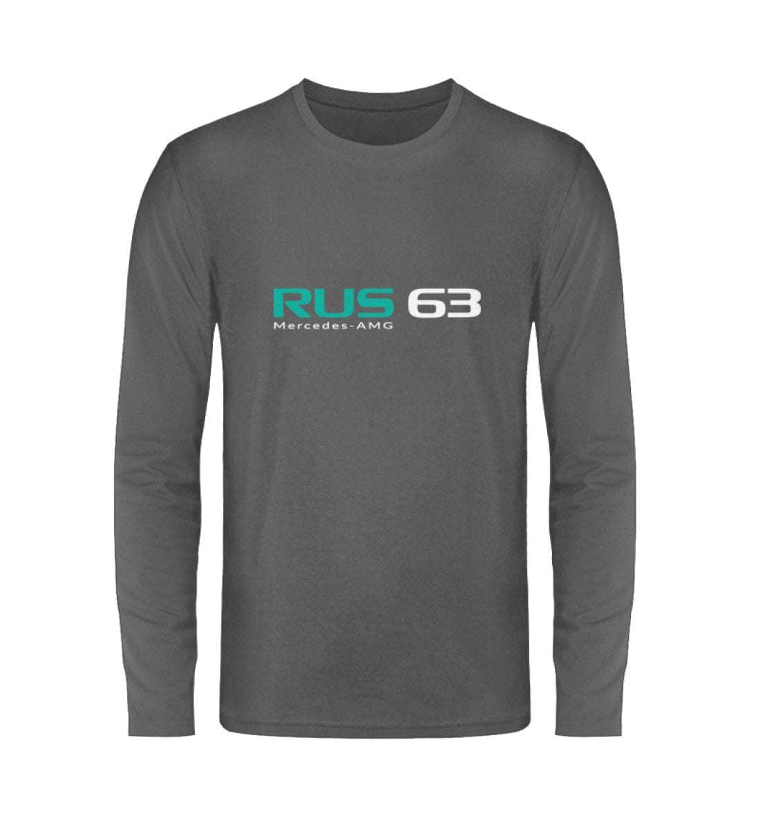 F1 Racing George Russell 63 - Unisex Langarmshirt Langarmshirt Novawear Dunkelgrau S 