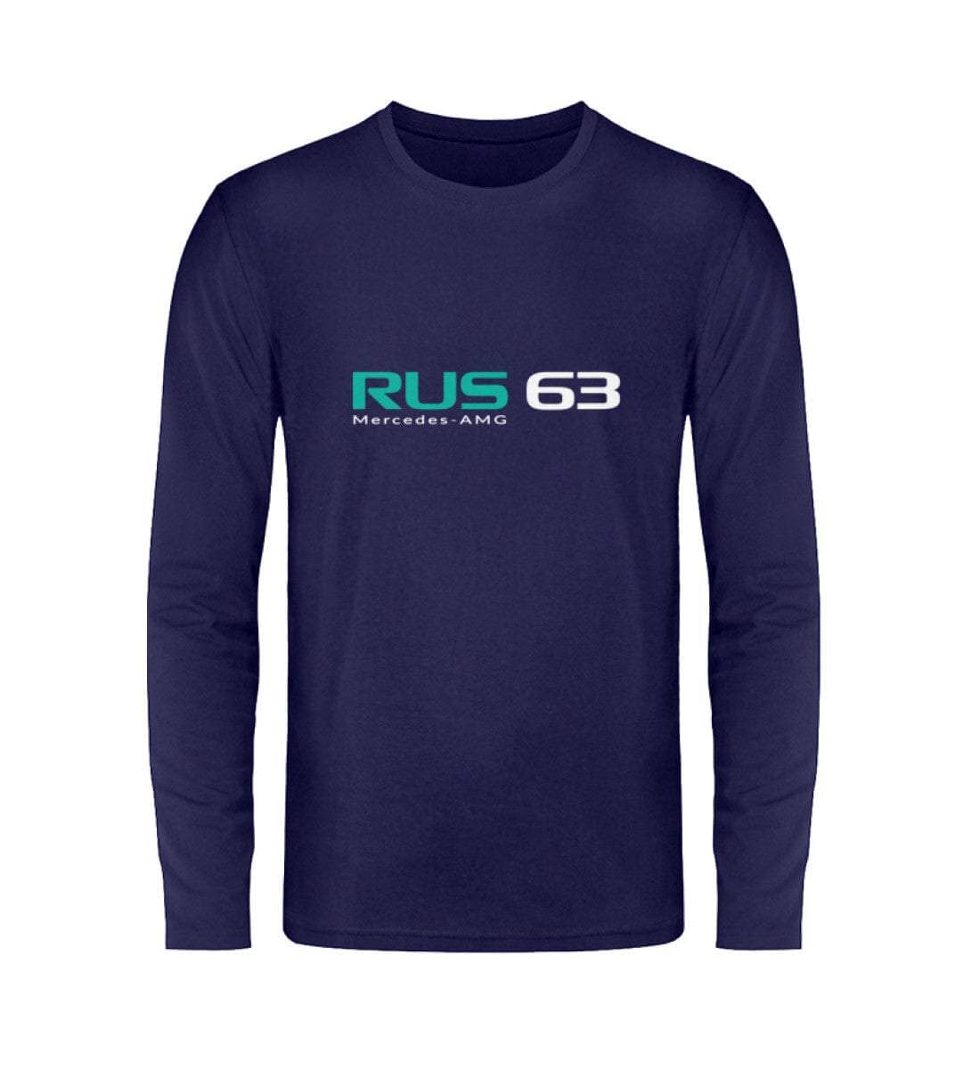 F1 Racing George Russell 63 - Unisex Langarmshirt Langarmshirt Novawear Navy S 