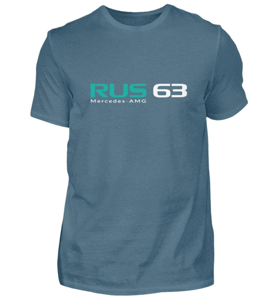 F1 Racing George Russell 63 - Unisex Shirt T-Shirt Novawear Steinblau XS 