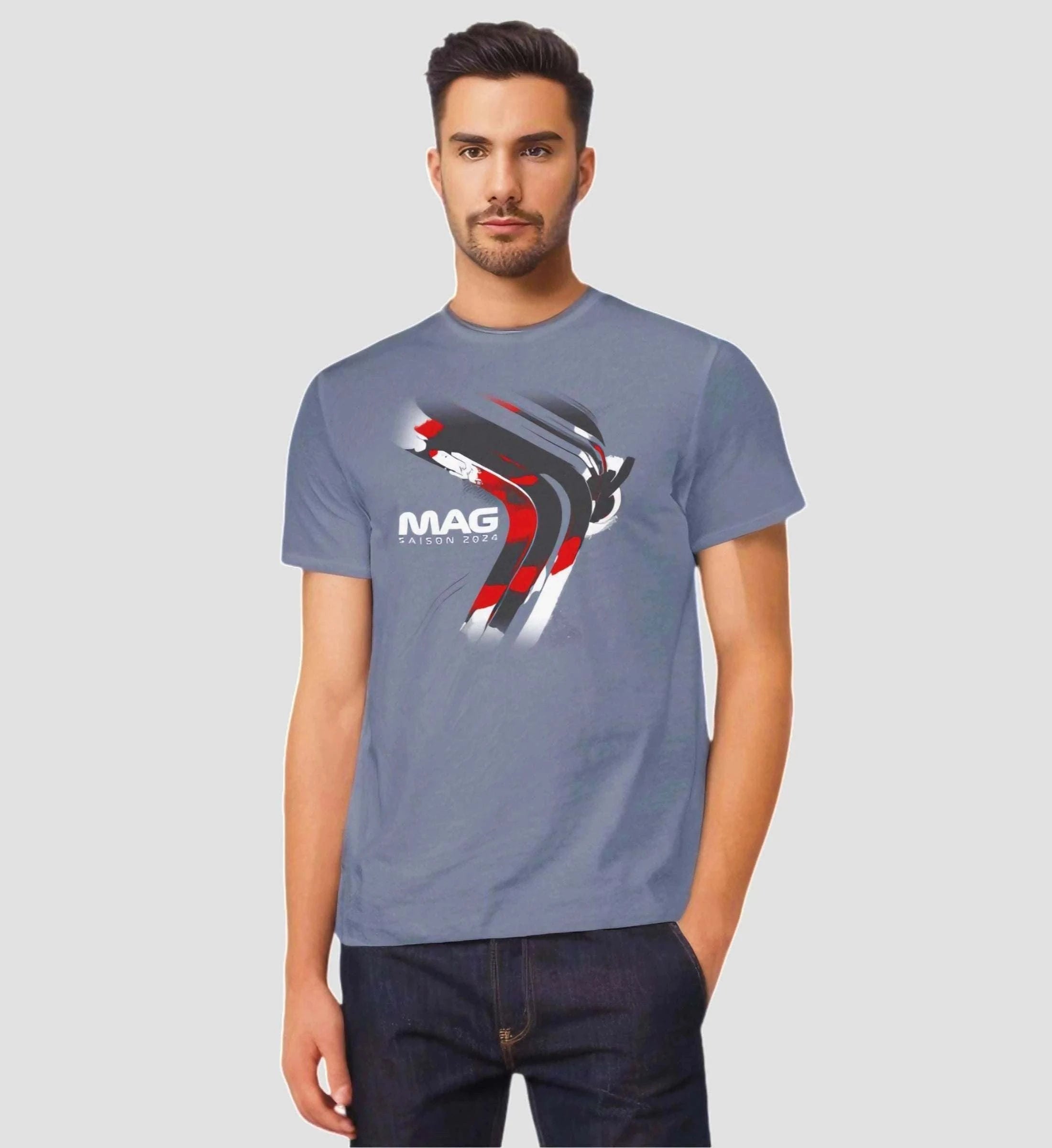 F1 Racing Kevin Magnussen 2024 Limited Edition - Herren Shirt T-Shirt Novawear Pacific Grey S 